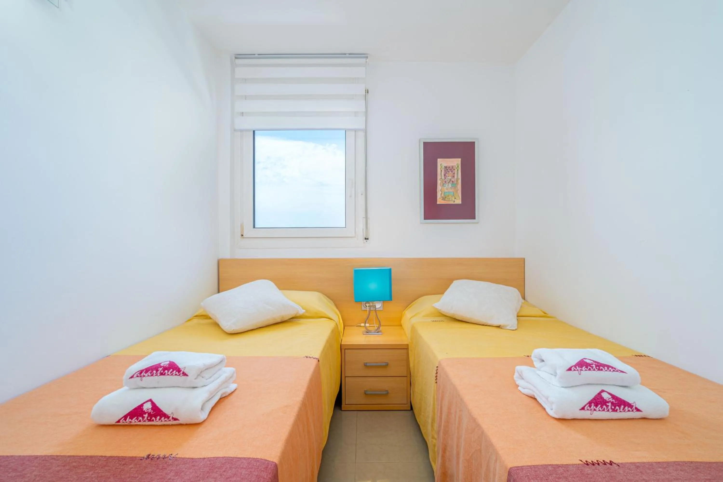 Bedroom, Bed in Apart-rent Penthouse Port Grec 0160