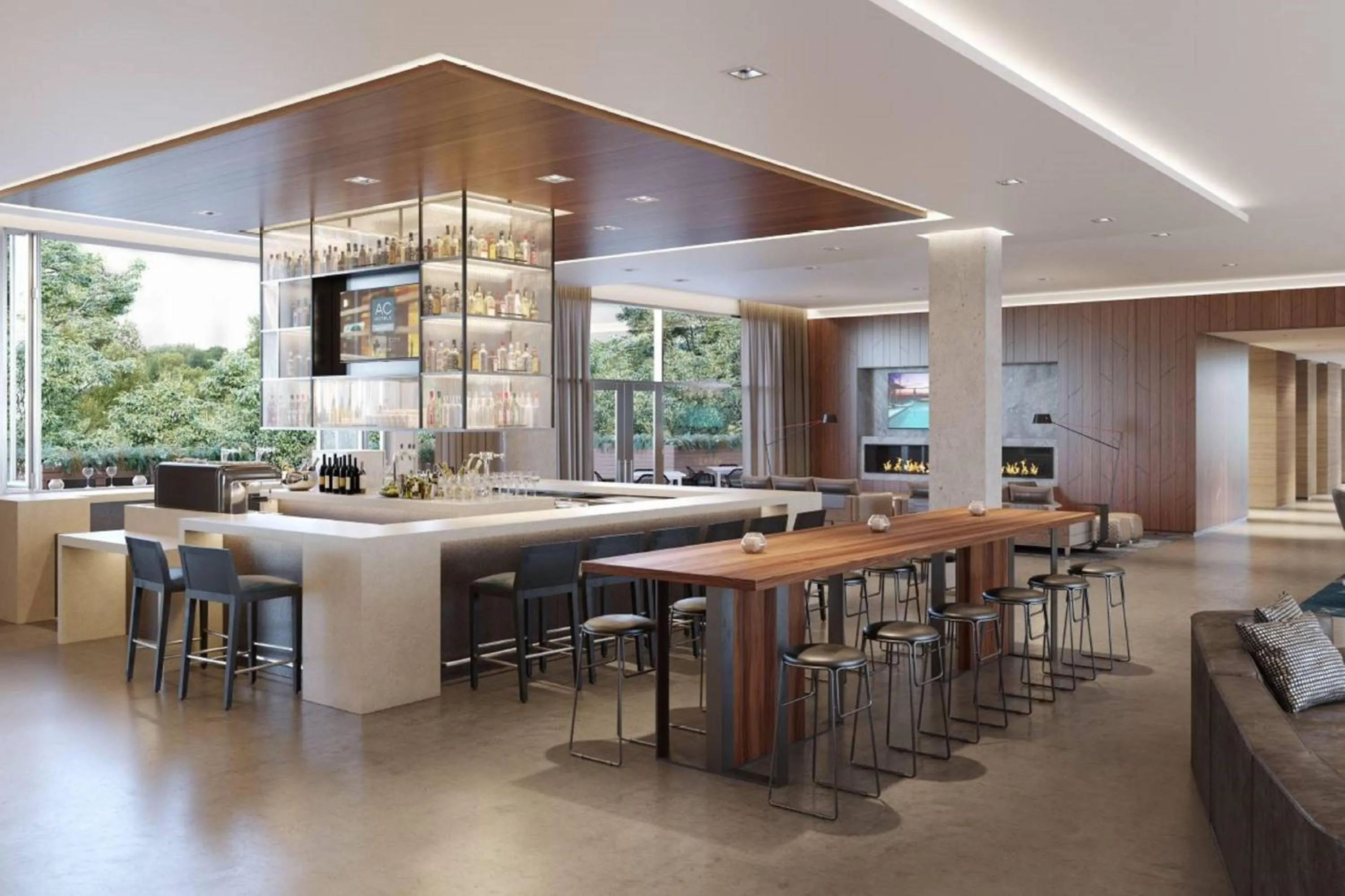 Lounge or bar in AC Hotel by Marriott San Jose Santa Clara