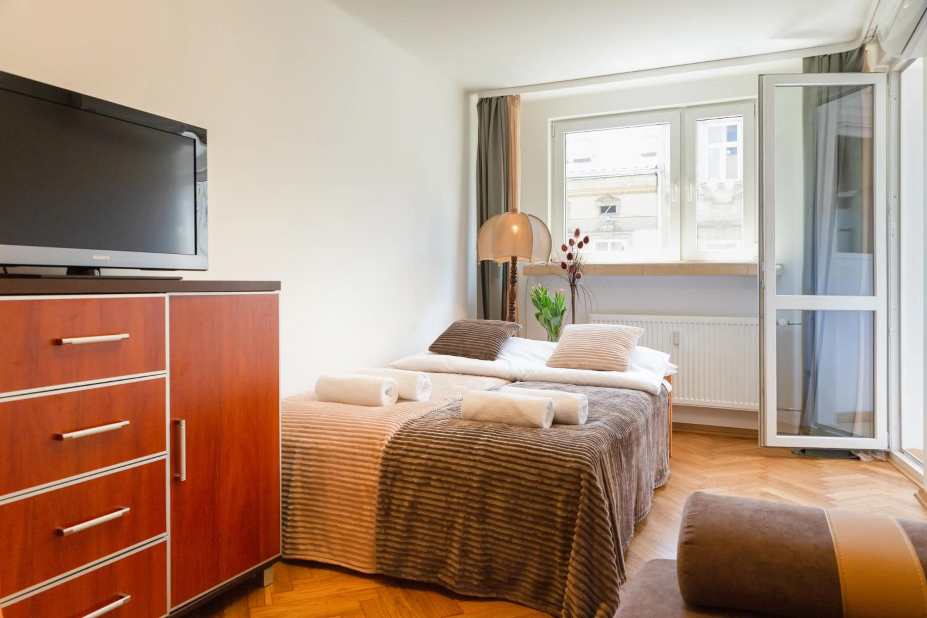 Bedroom, Bed in Traditional Apartment Starowiślna street