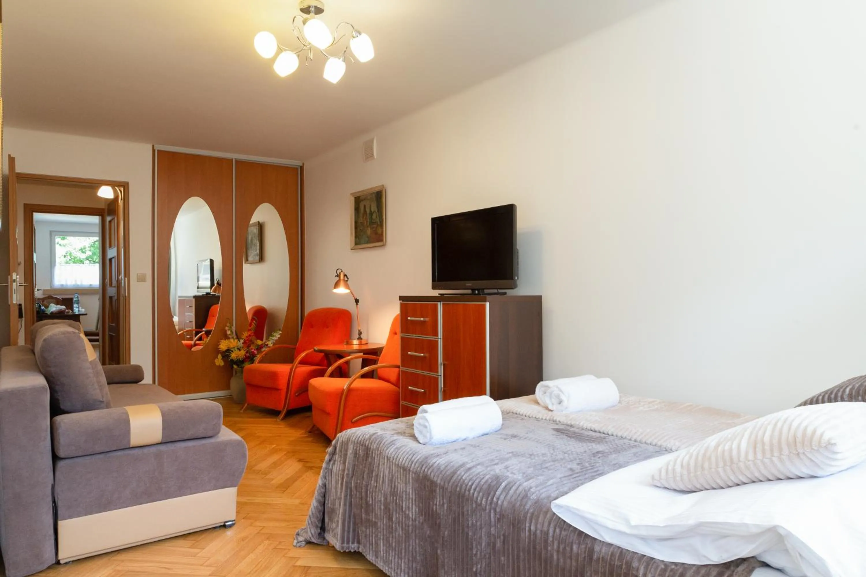 Bedroom, Bed in Traditional Apartment Starowiślna street