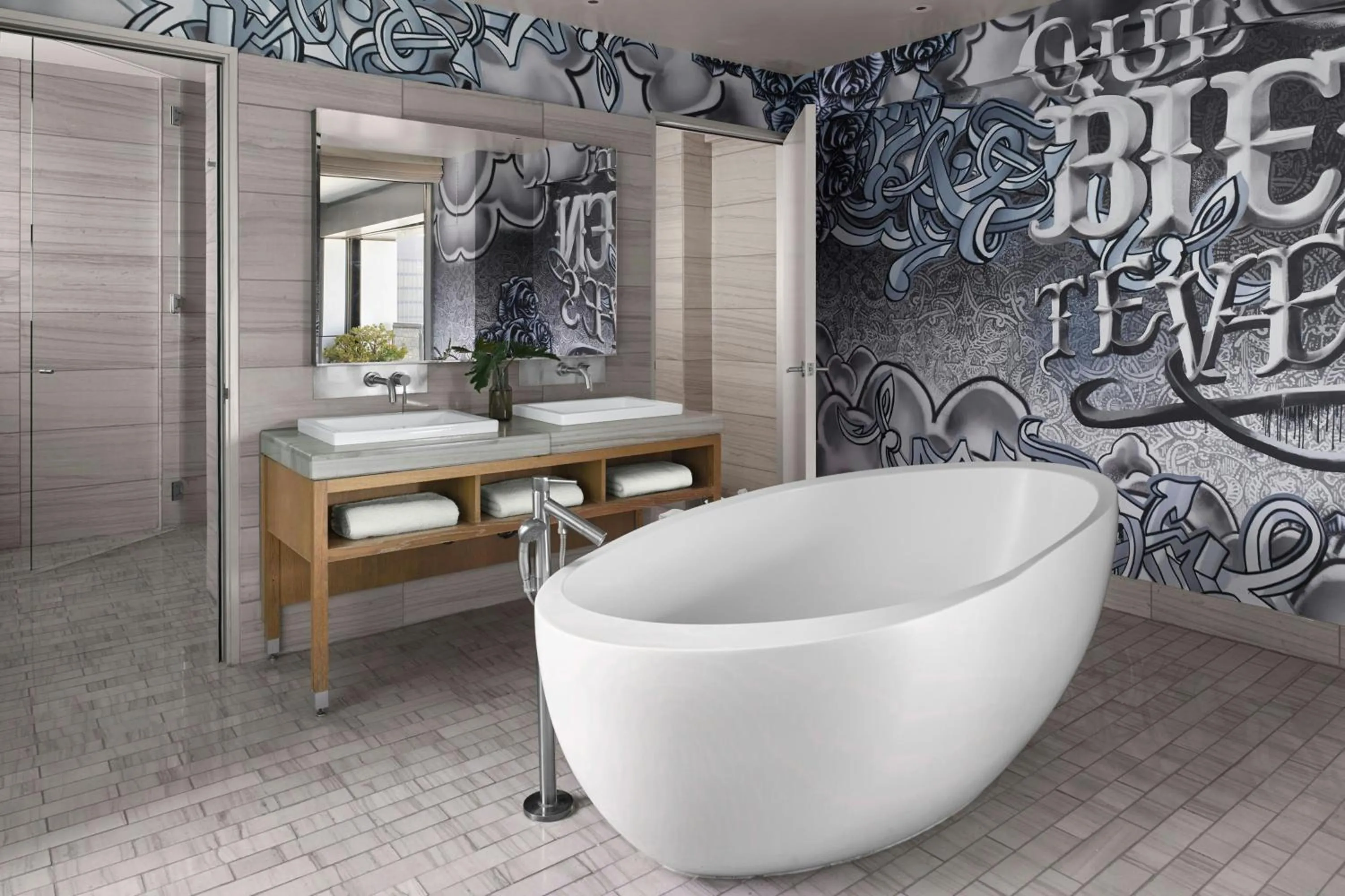 Bathroom in Alma San Diego Downtown, a Tribute Portfolio Hotel