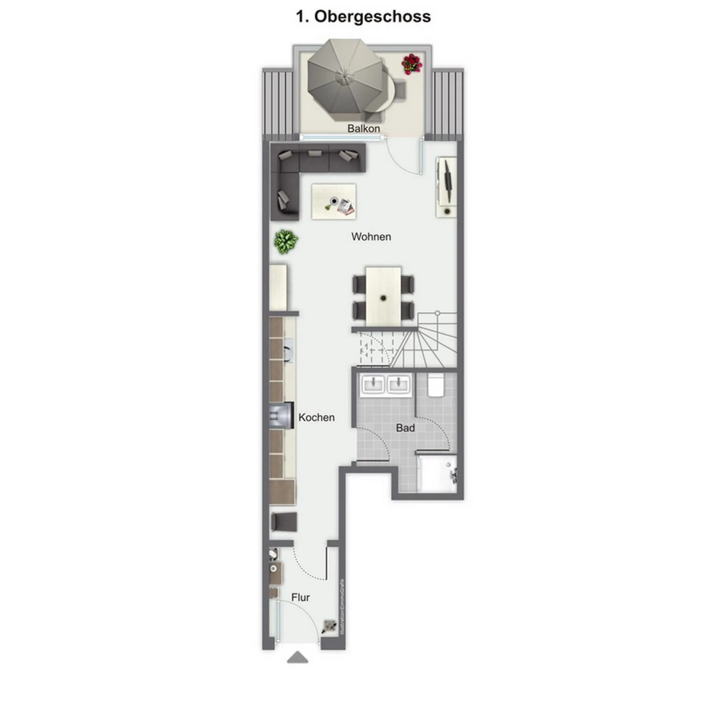 Floor plan in Papillon Wohnung 10-6