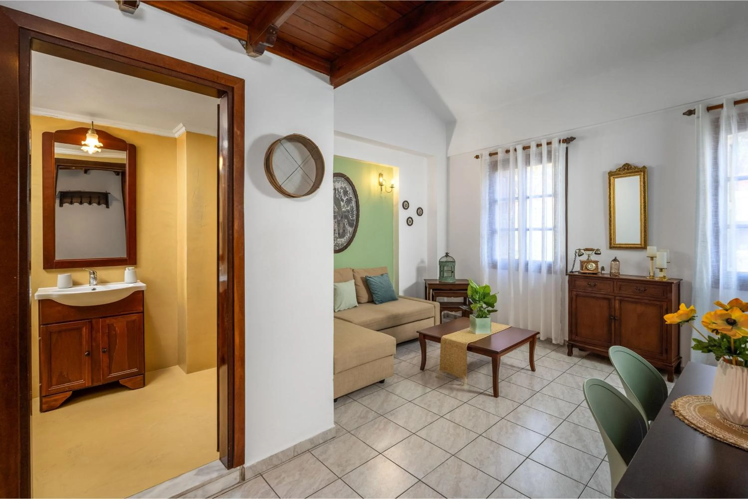 Dining area in The Old Symi