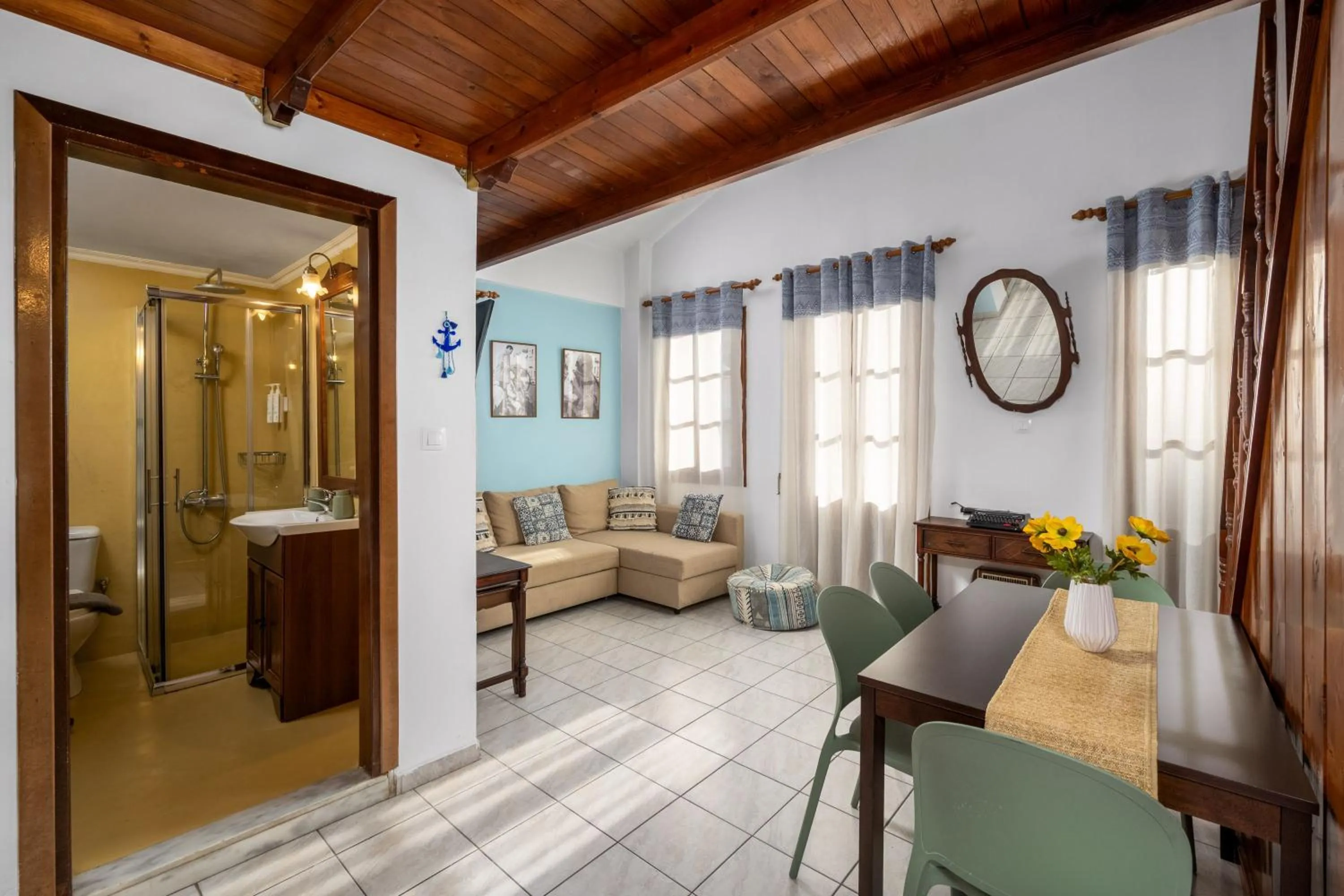 Dining area in The Old Symi