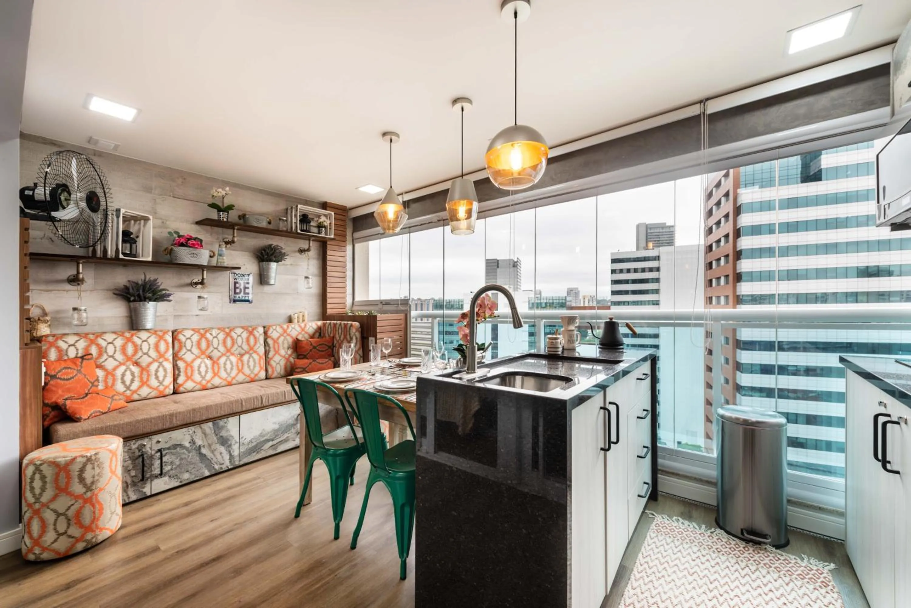 Kitchen or kitchenette in Edifício Summit Pinheiros, Aptos com Wi-Fi, Ar Condicionado, Varanda, Piscina, Academia e Estacionamento, Próximo ao Metrô