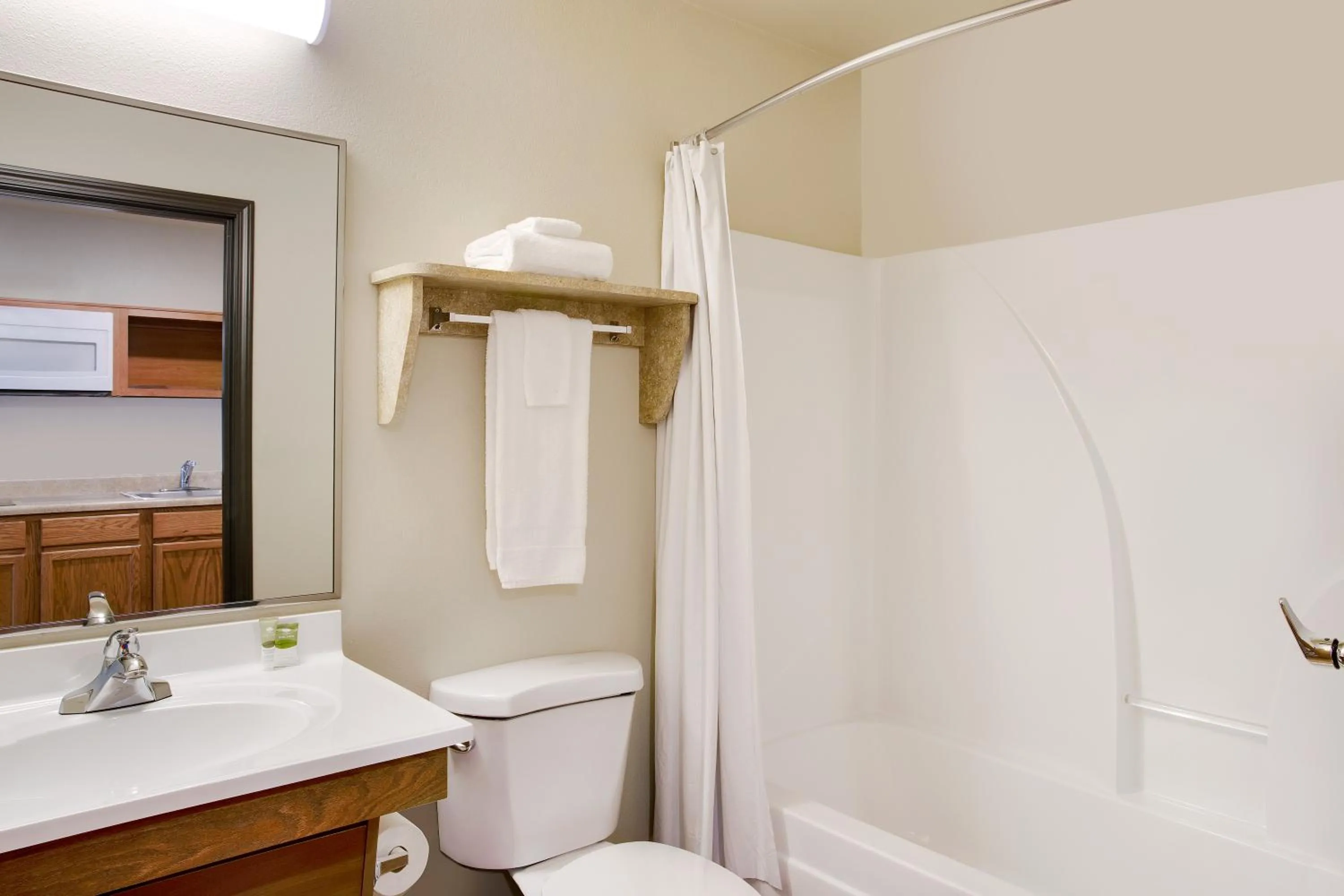 Bathroom in WoodSpring Suites Manassas Battlefield Park I-66