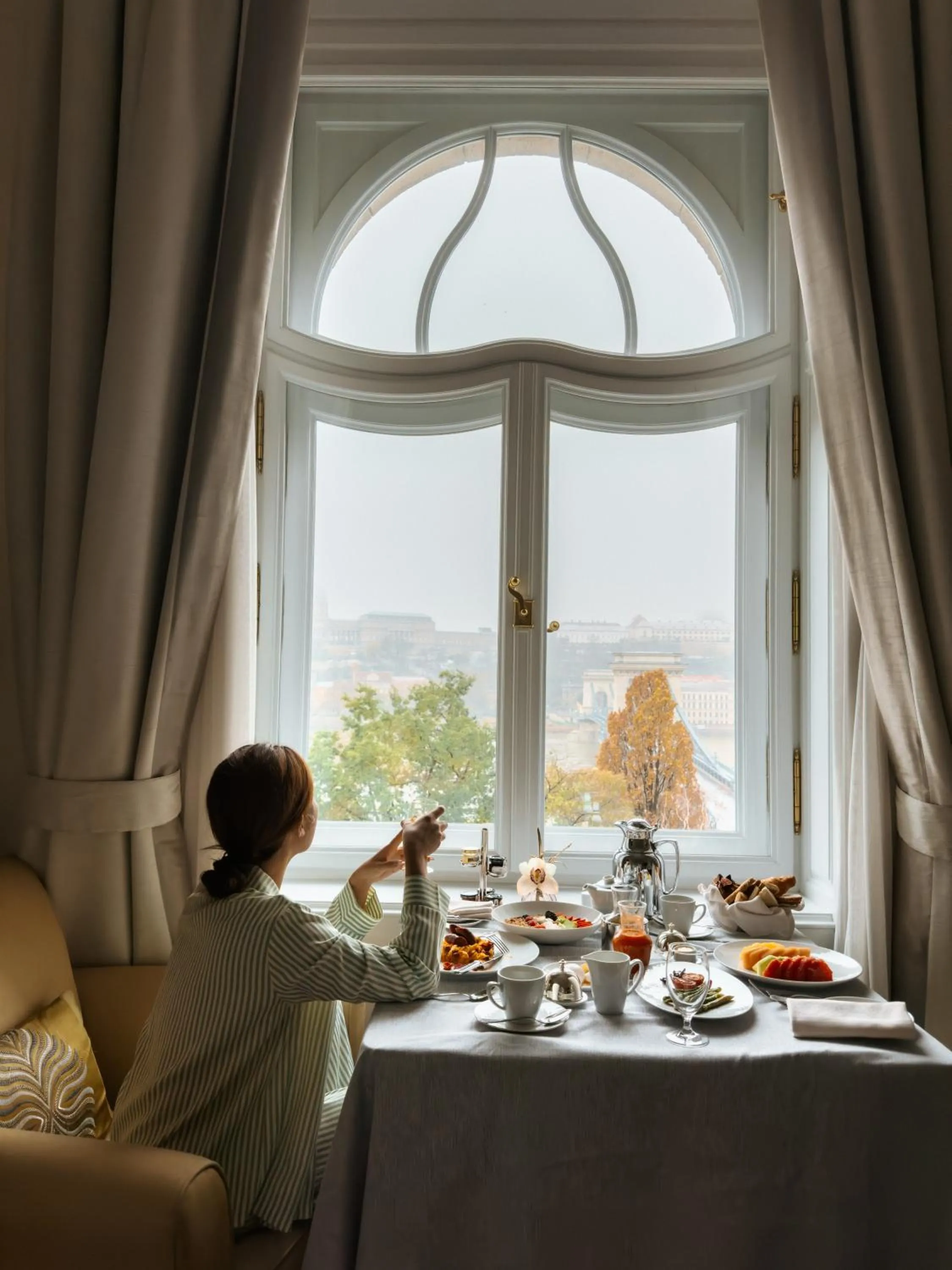 Breakfast in Four Seasons Hotel Gresham Palace Budapest
