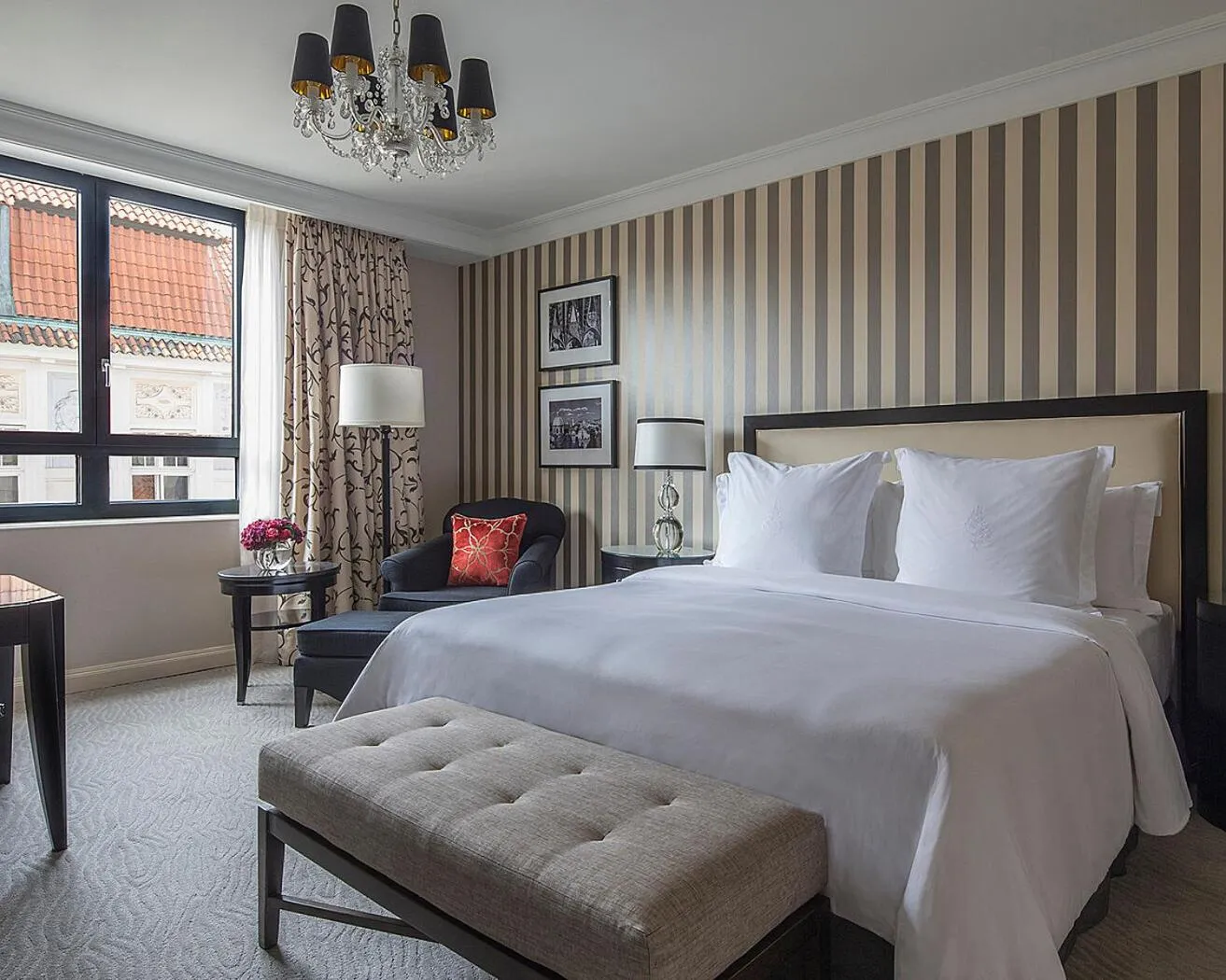 Bed in Four Seasons Hotel Prague