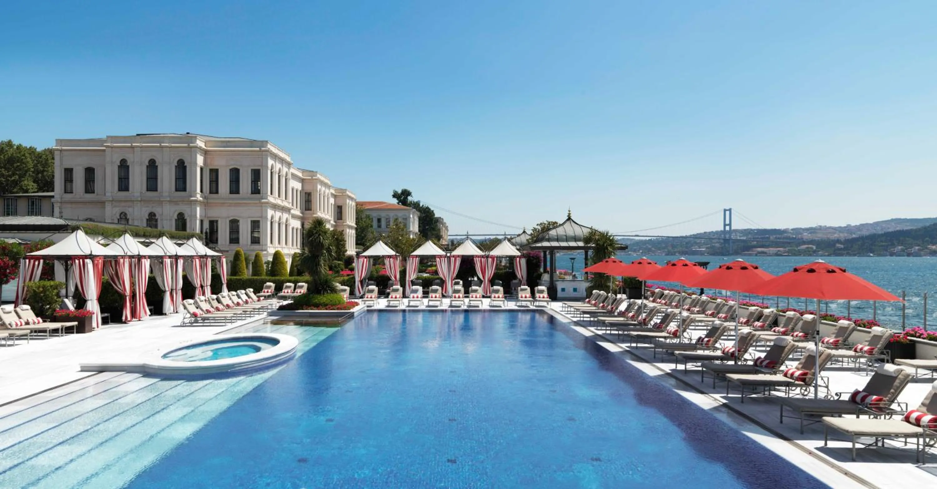 Swimming pool in Four Seasons Hotel Istanbul at the Bosphorus