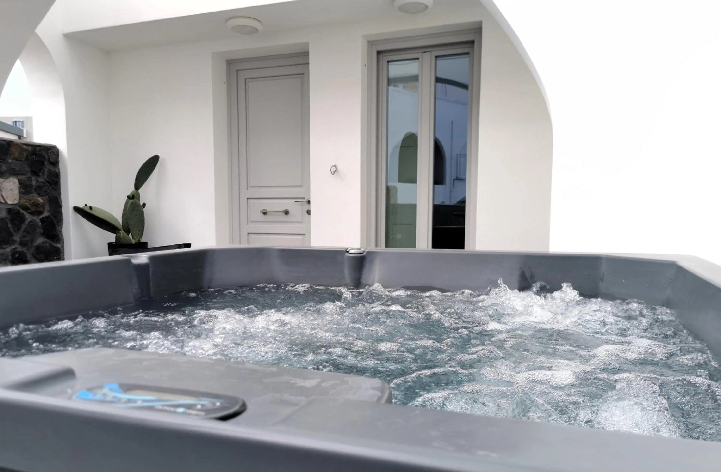 Hot Tub in Alafropetra Luxury Suites