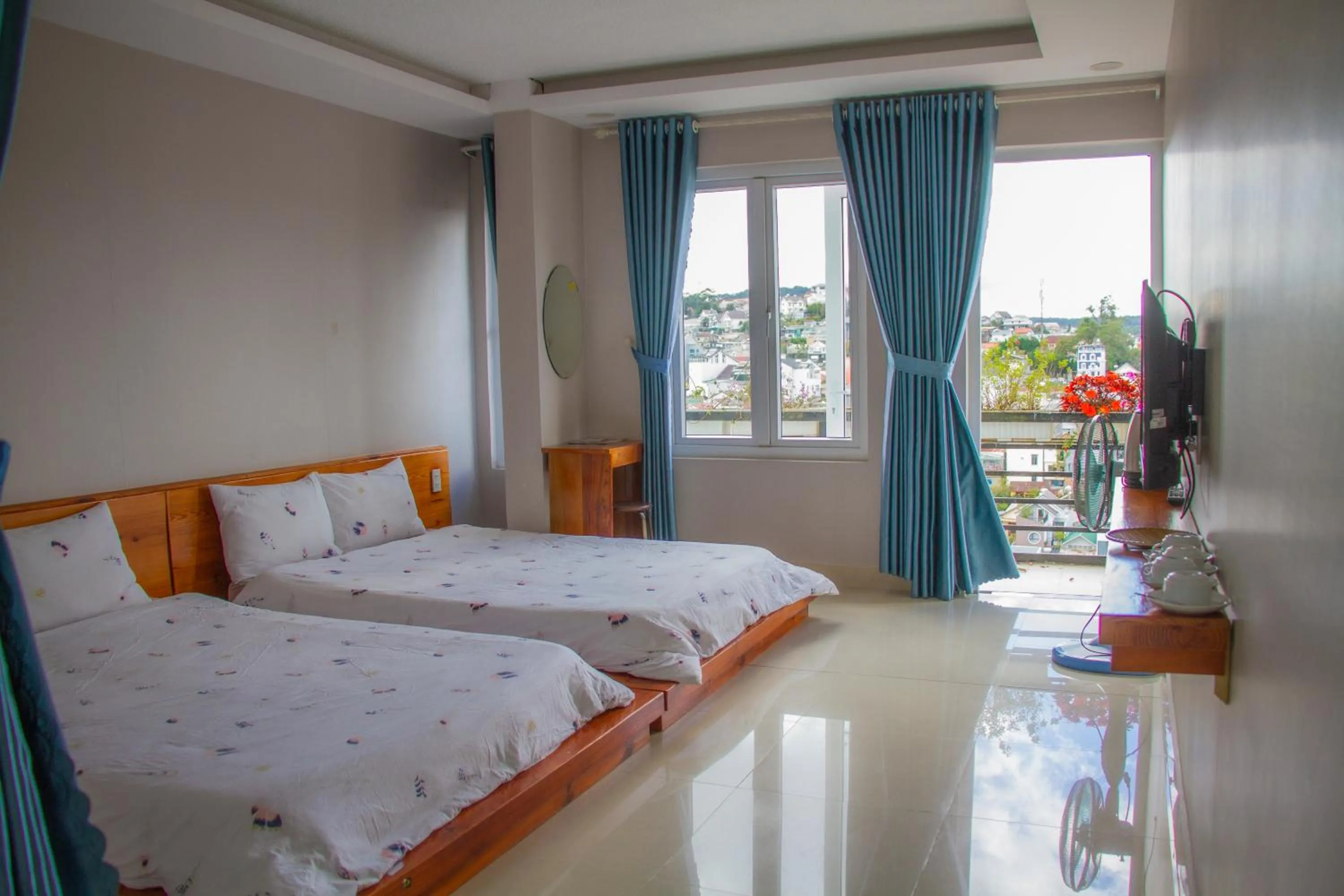 Bed in Ha Khoa Hotel Dalat