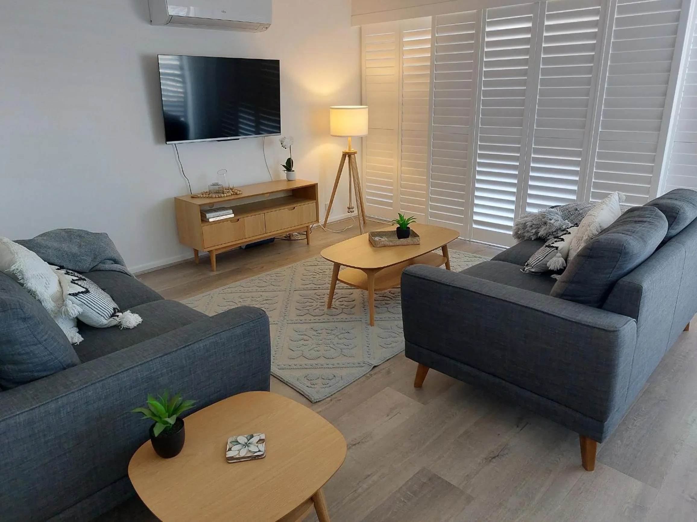 Living room in Sandy Shores Holiday Units