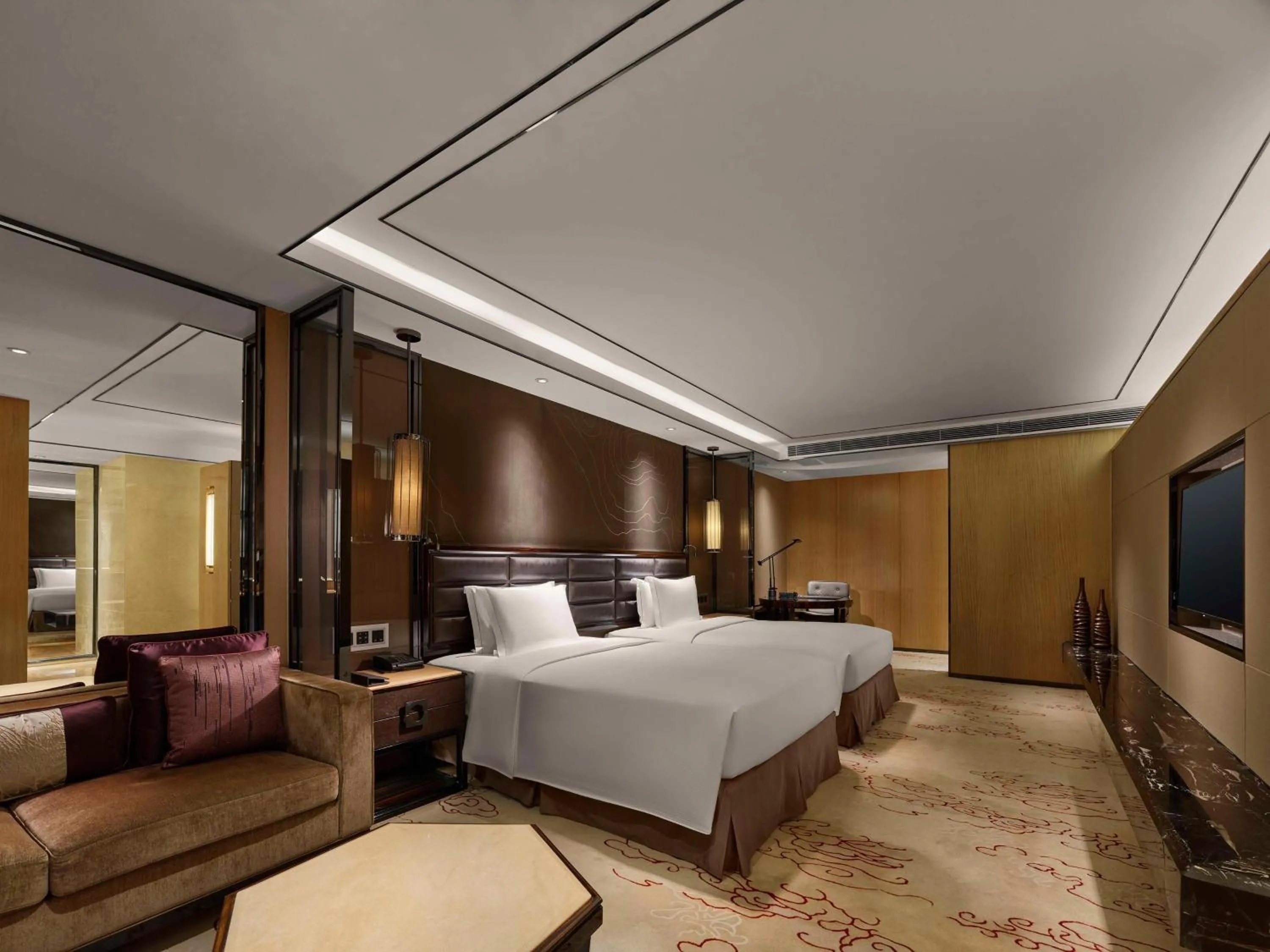 Living room, Bed in Hilton Zhongshan Downtown