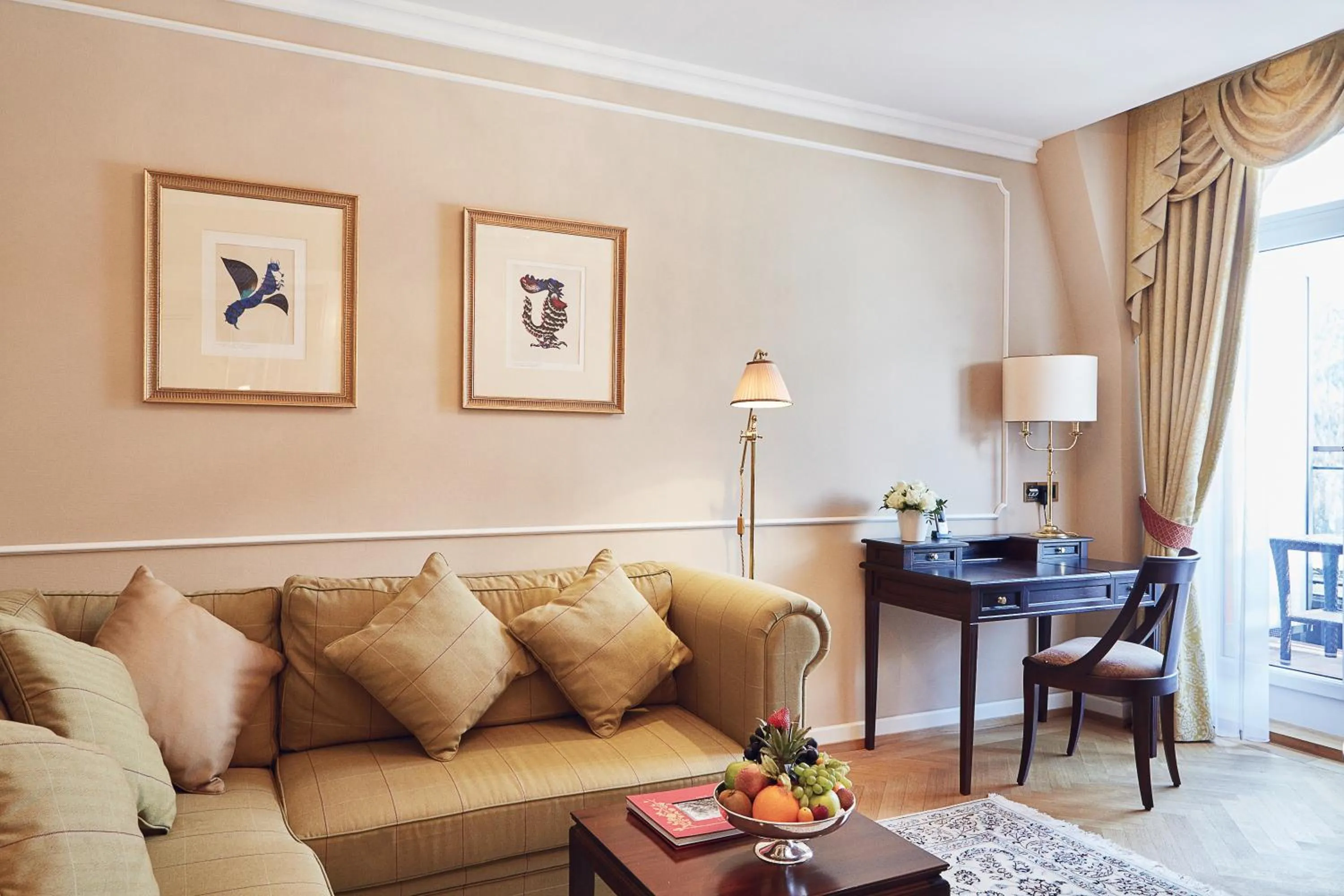 Living room in Badrutt's Palace Hotel St Moritz