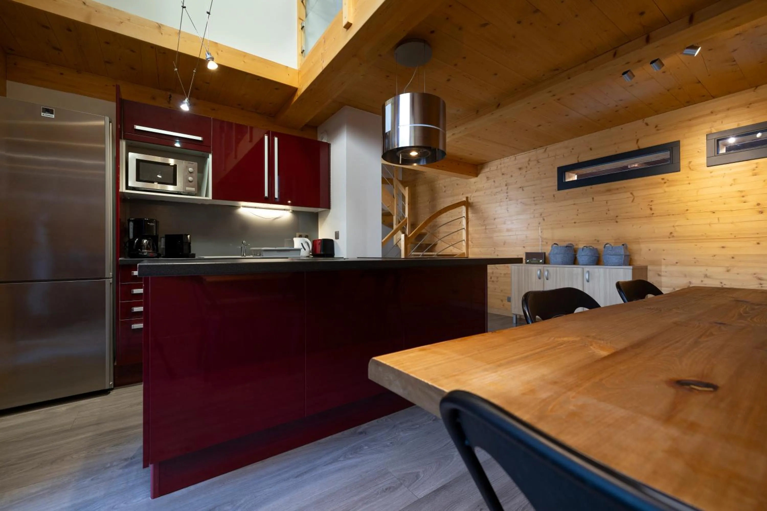 kitchen in Hôtel de L'Arve by HappyCulture