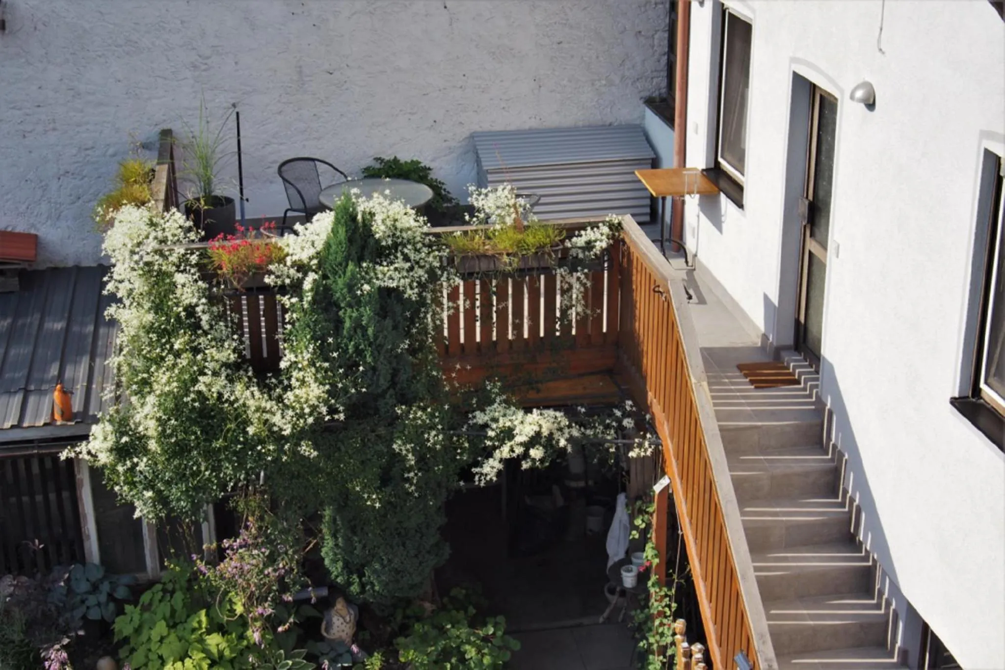 Balcony/Terrace in Ferienwohnung Seidenfaden