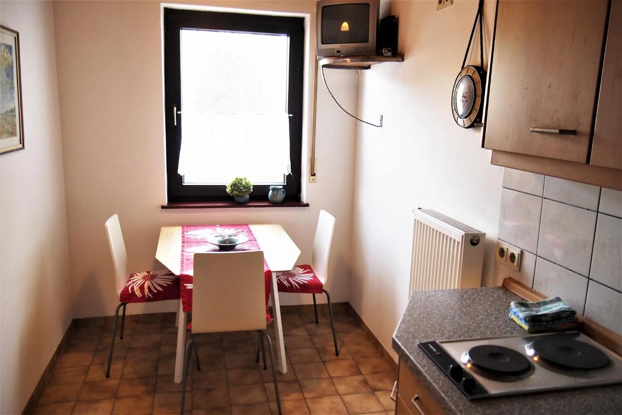 Kitchen or kitchenette in Ferienwohnung Seidenfaden