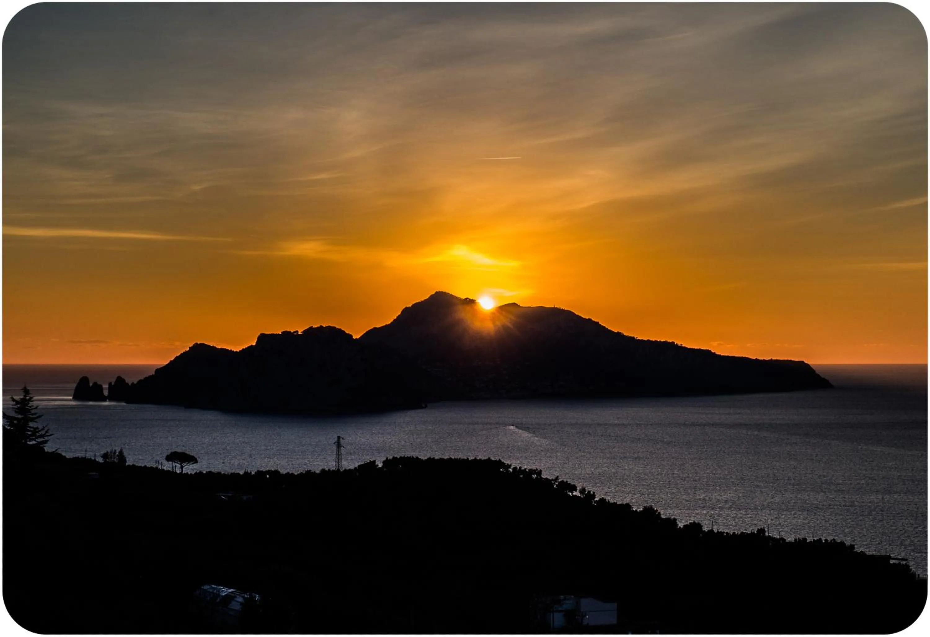Sunset in Villa Capri Wonderful View