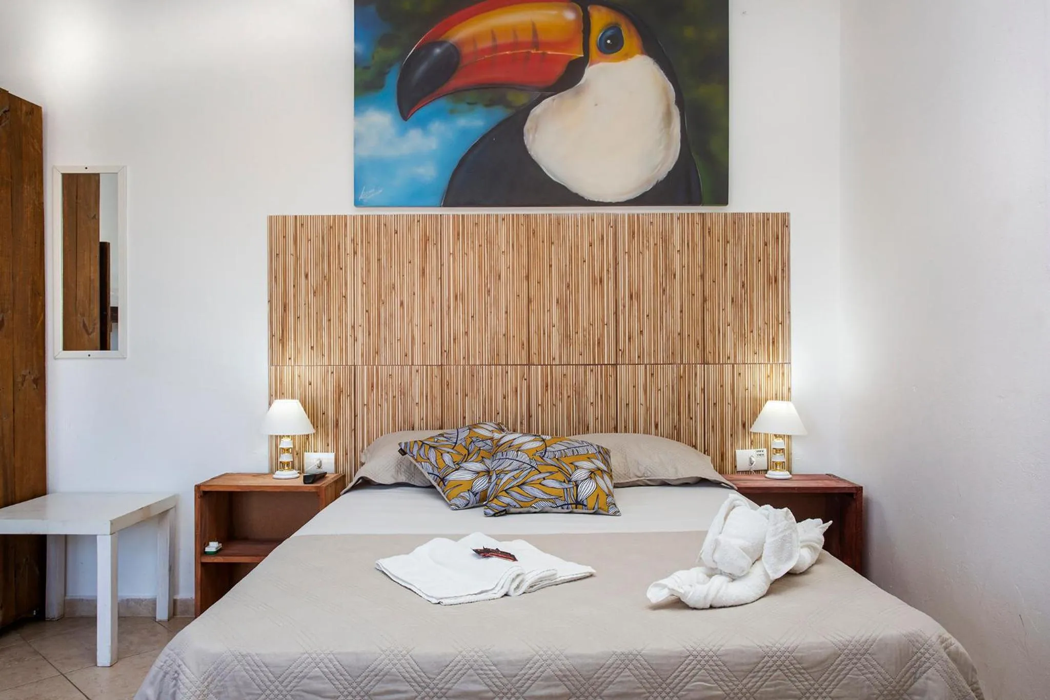 Bed in Pousada Castelinho