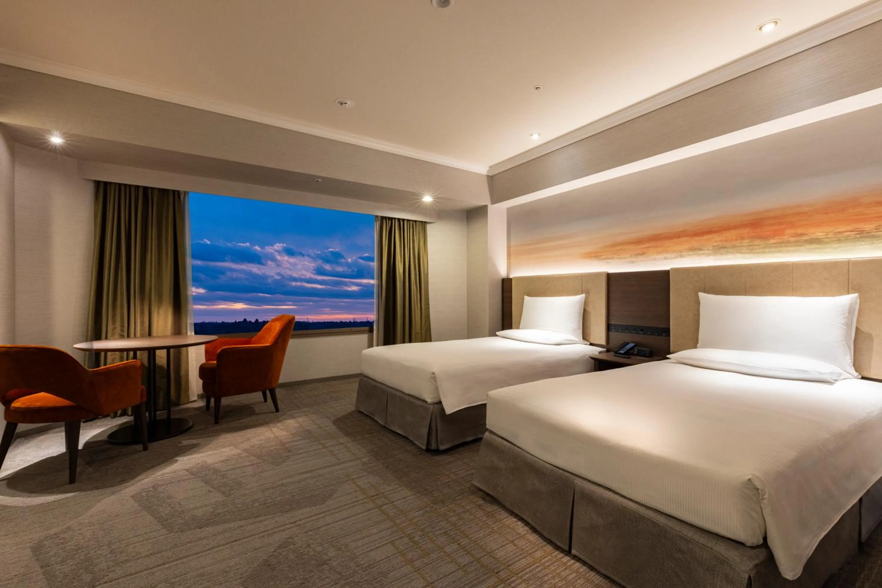 Photo of the whole room, Bed in Hilton Tokyo Narita Airport