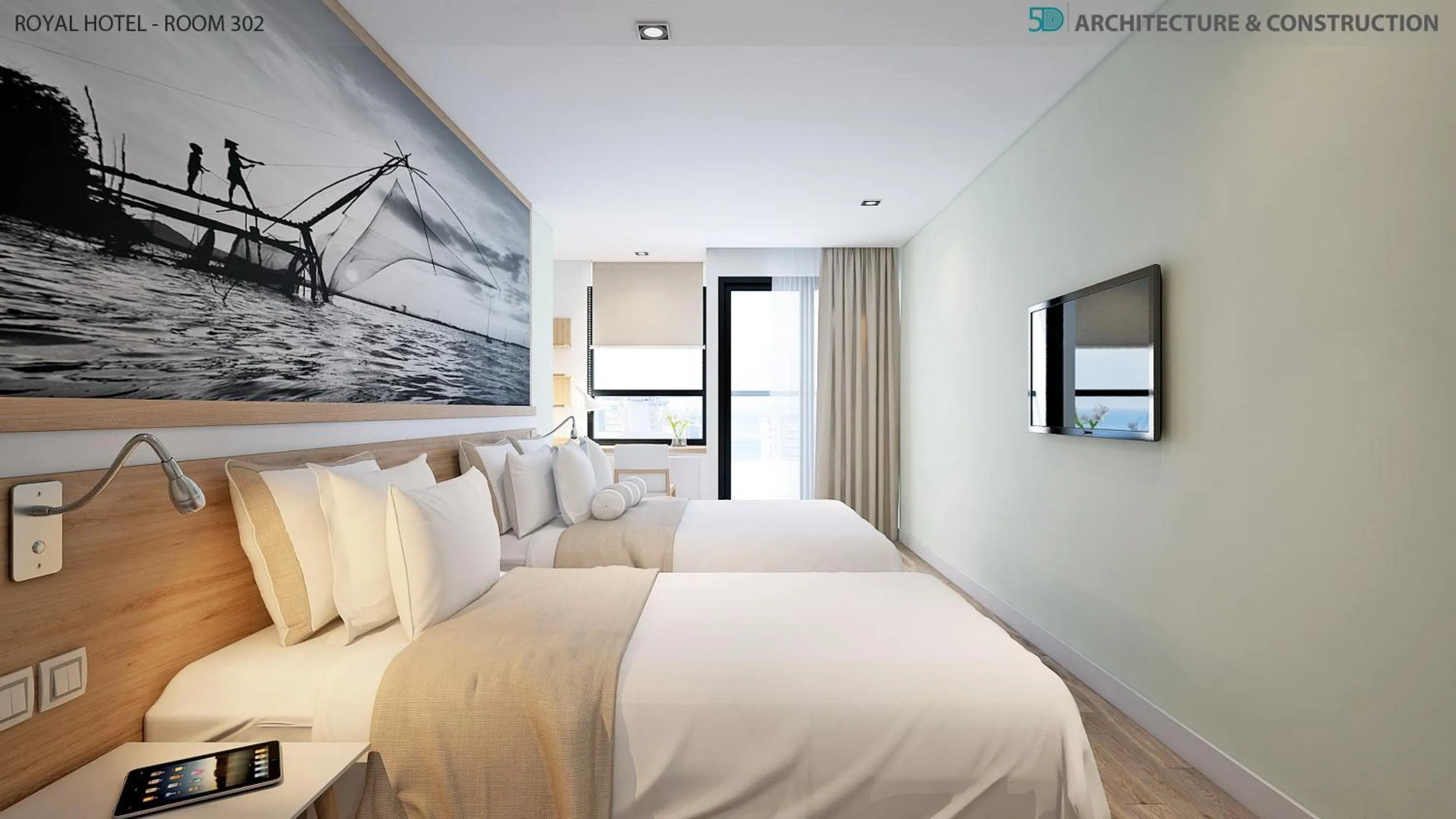 Bed in Royal HPM Hotel