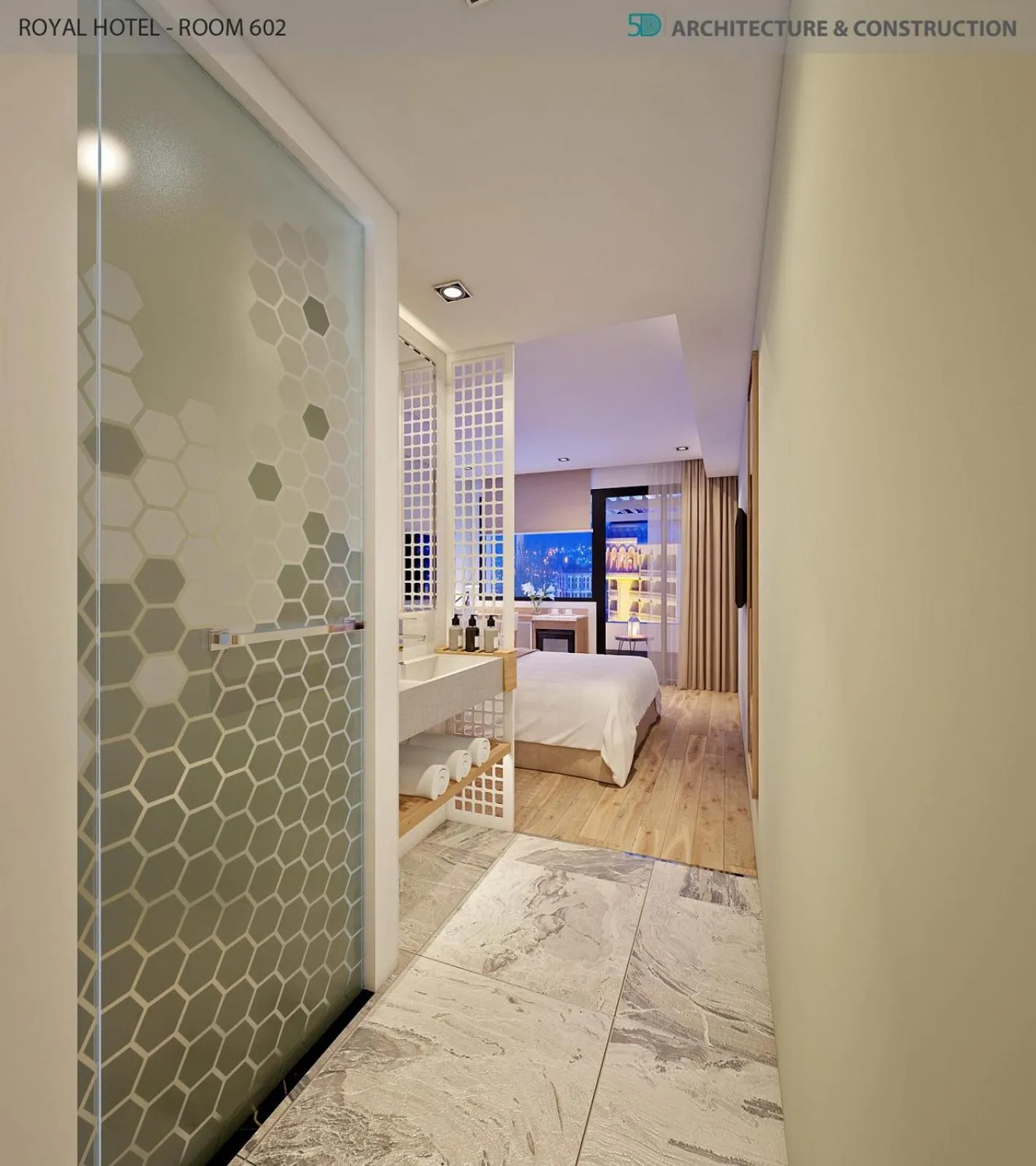 Bed in Royal HPM Hotel