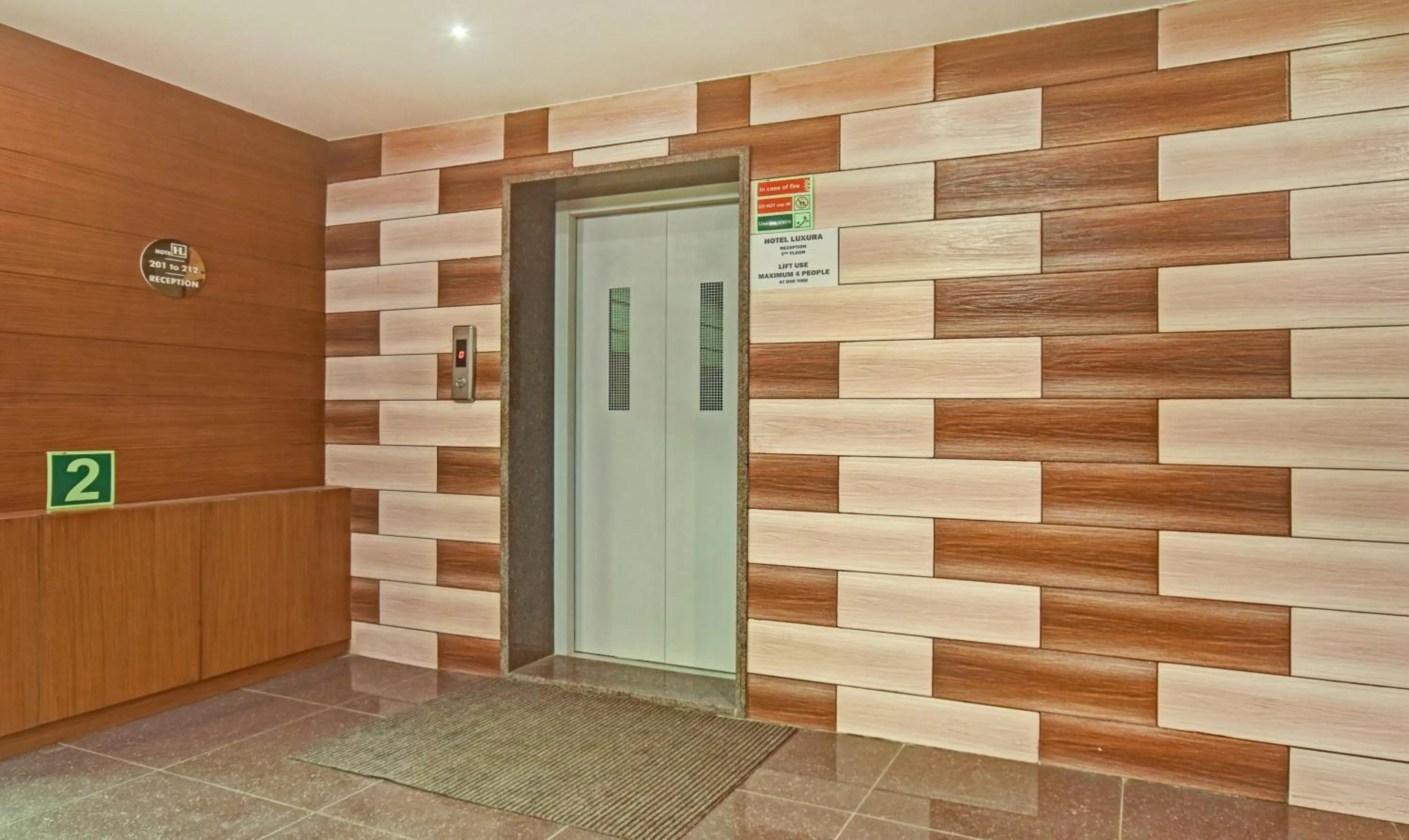 elevator in Hotel Luxura, Ahmedabad