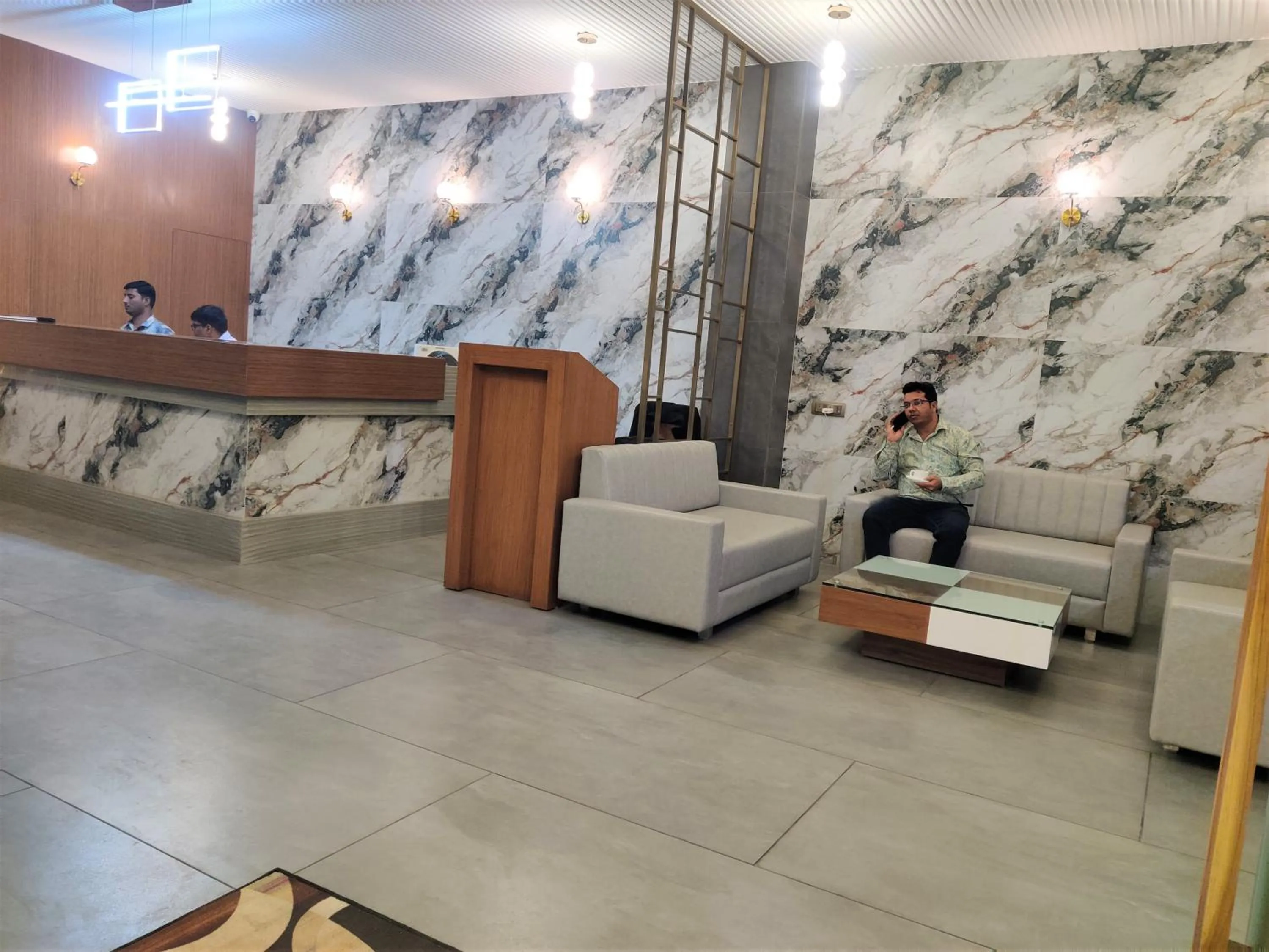 Seating area in Hotel Luxura, Ahmedabad