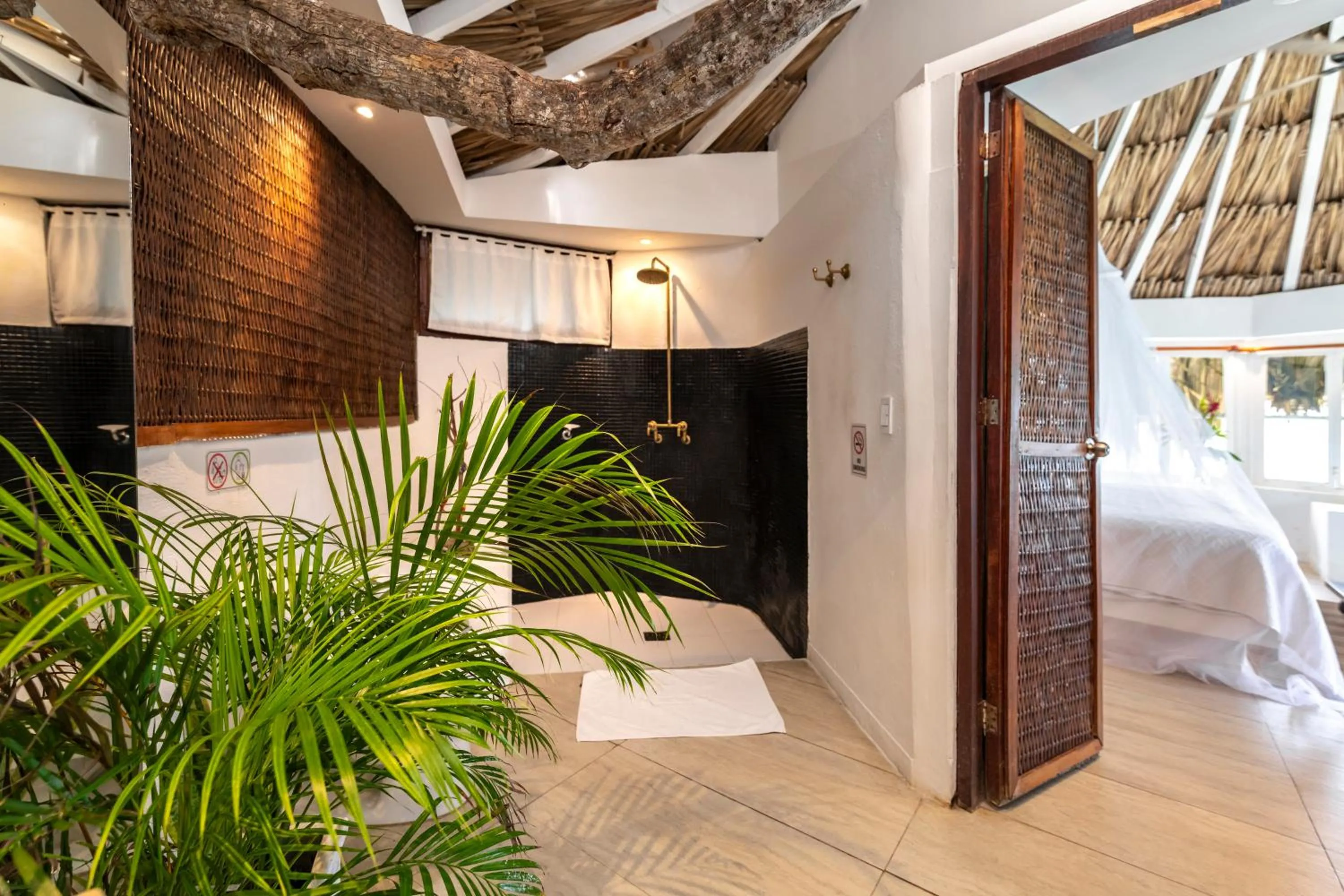 Shower, Bed in Hotel Coralina Island