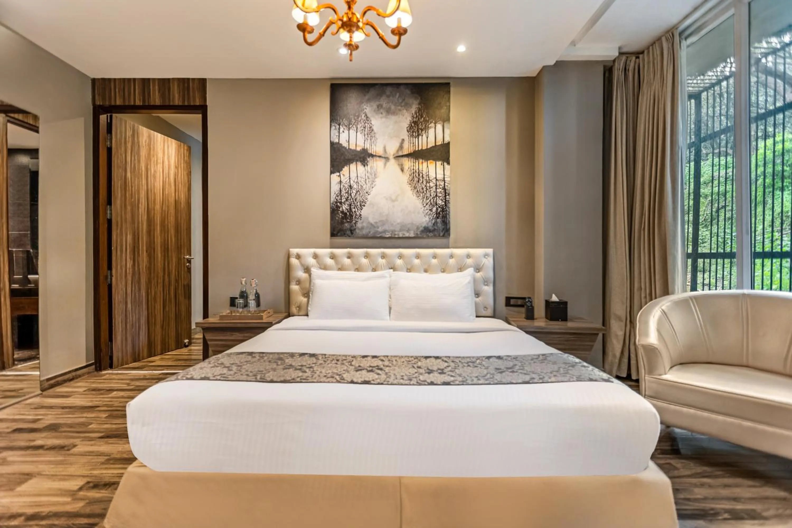 Bed in Sterling Palm Bliss Wellness Resort, Rishikesh