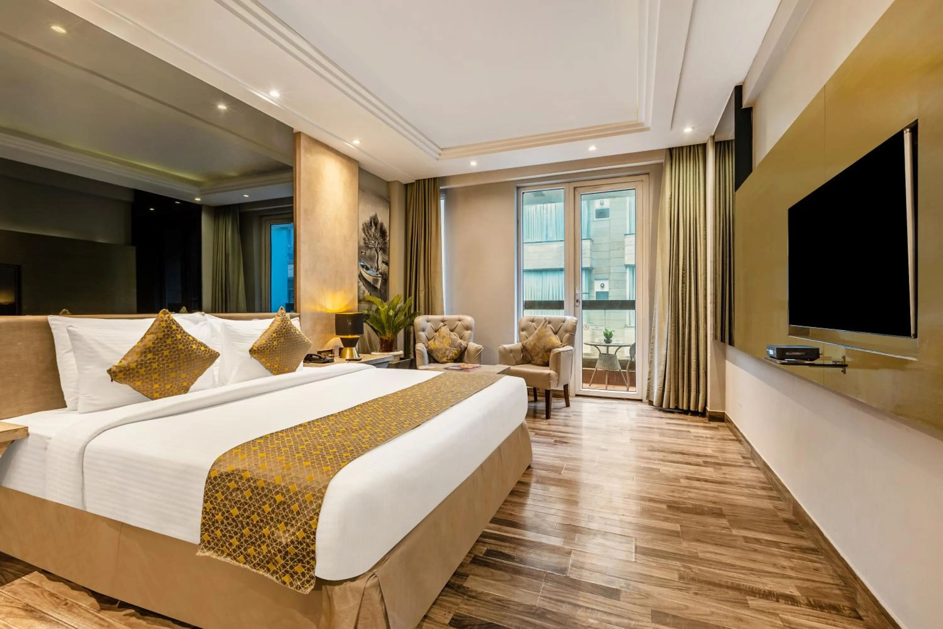 Bedroom, Bed in Sterling Palm Bliss Wellness Resort, Rishikesh