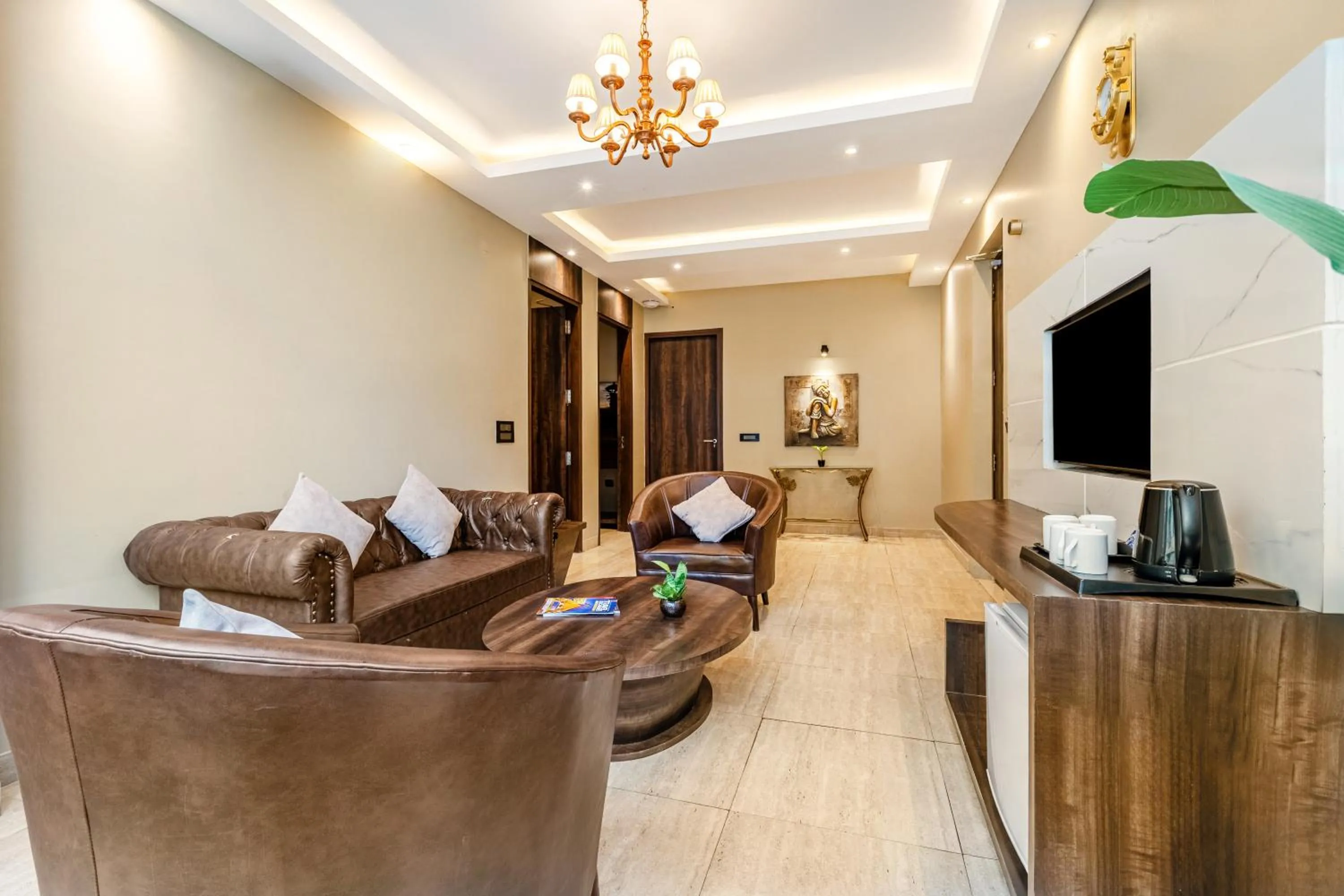 Living room in Sterling Palm Bliss Wellness Resort, Rishikesh