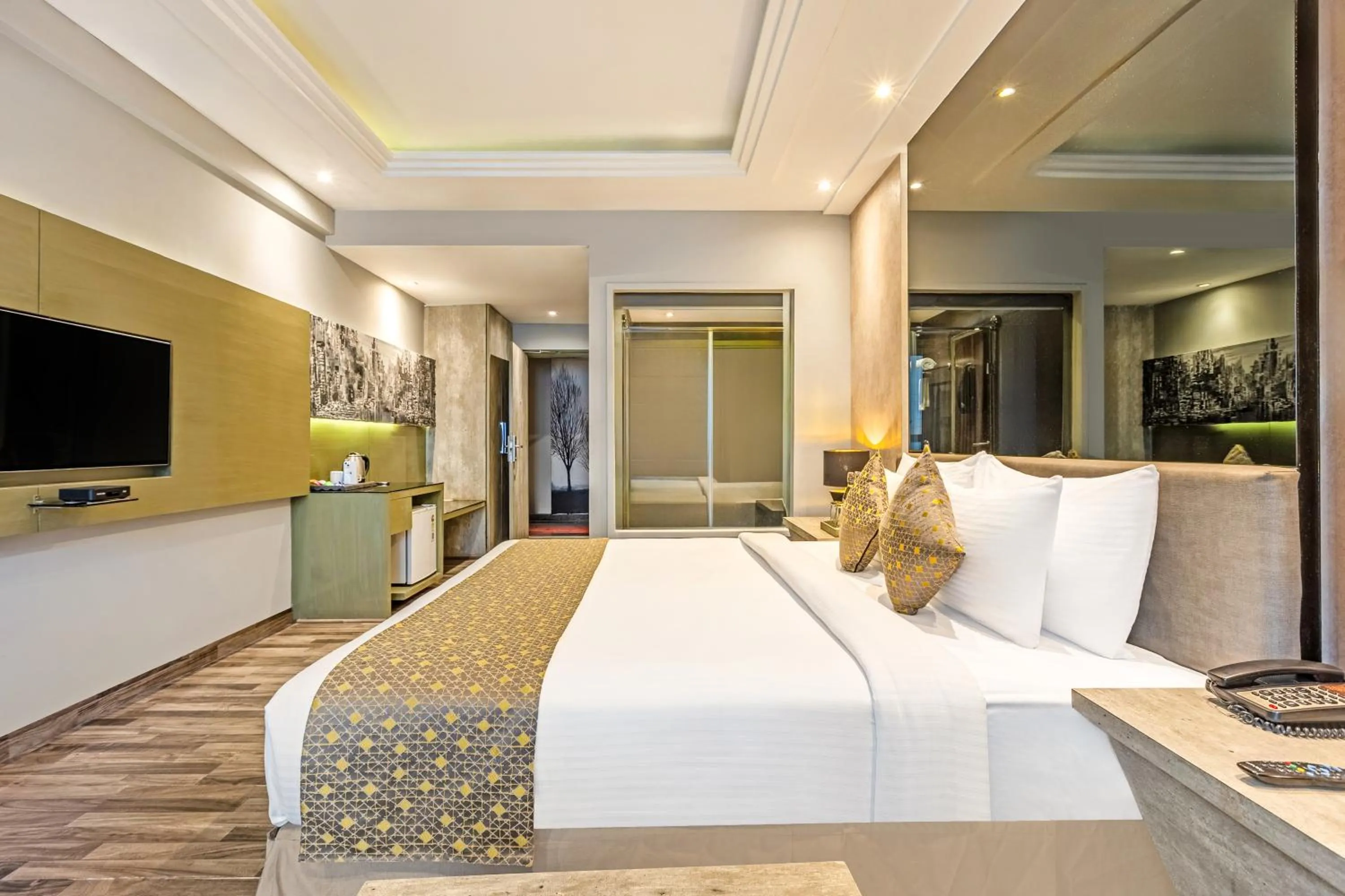 Bed in Sterling Palm Bliss Wellness Resort, Rishikesh