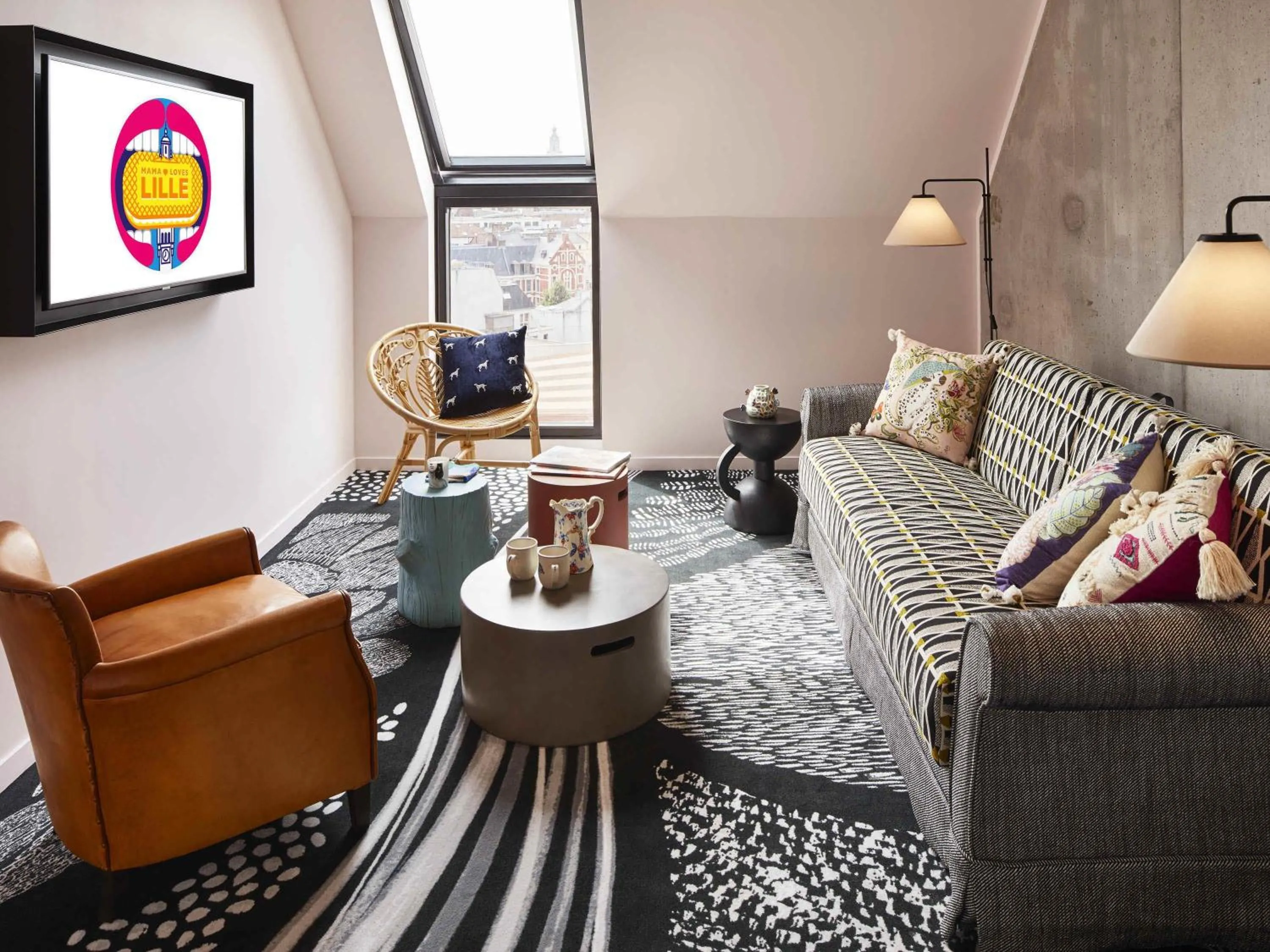 Bedroom in Mama Shelter Lille