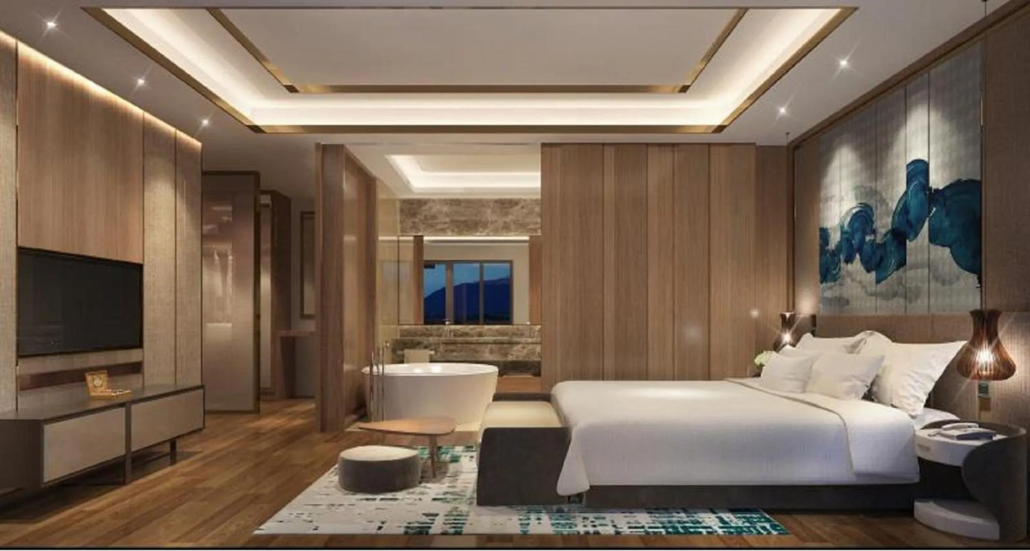 Bedroom, Bed in Crowne Plaza Huzhou by IHG