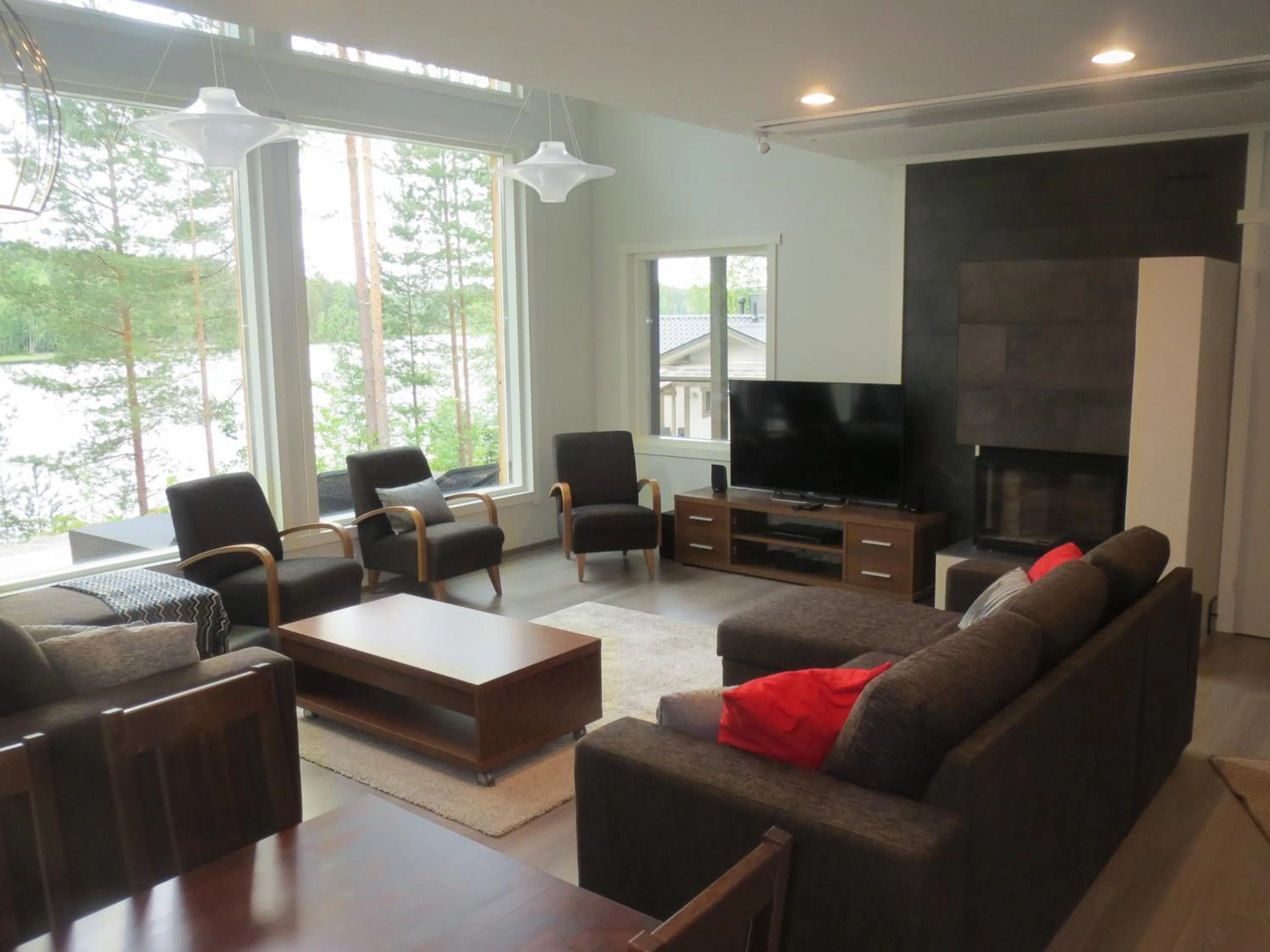 Living room in Yli-Kaitala Holiday Resort Tuuliviiri