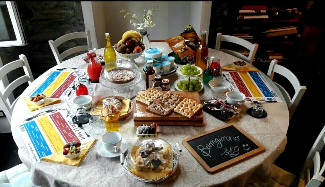 Buffet breakfast in The italian riviera