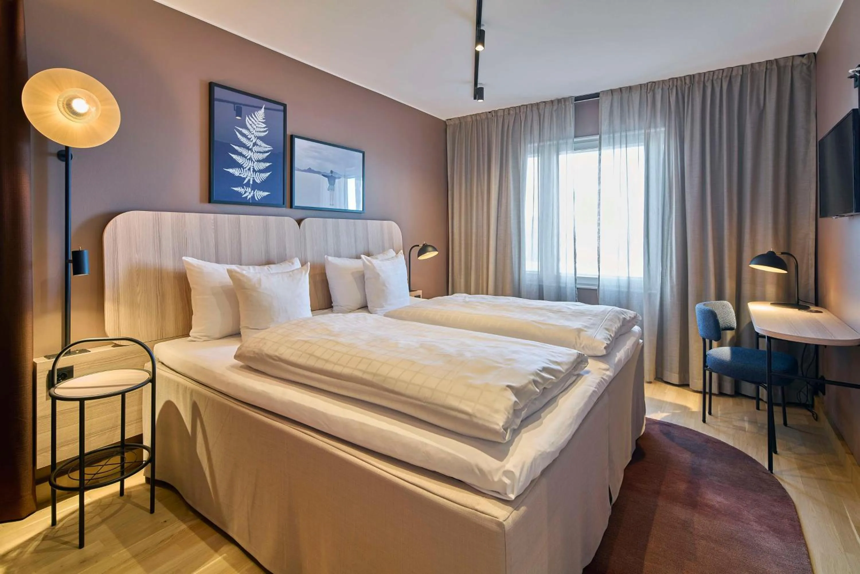 Bedroom, Bed in Scandic Star Sollentuna