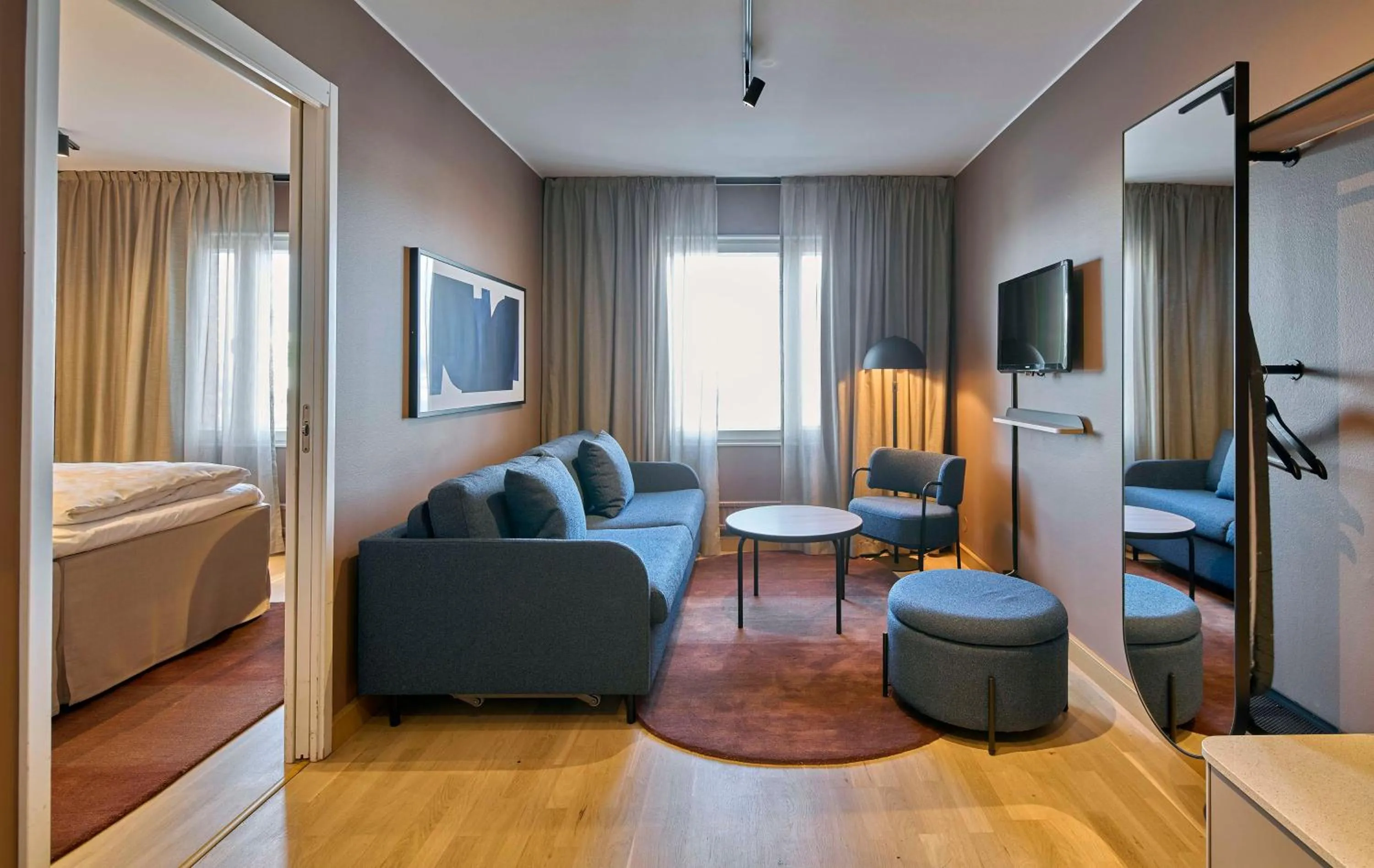 Bedroom, Bed in Scandic Star Sollentuna