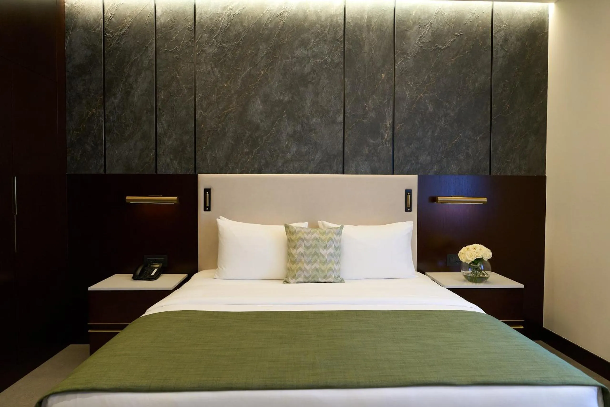 Bed in Qafqaz Riverside Hotel