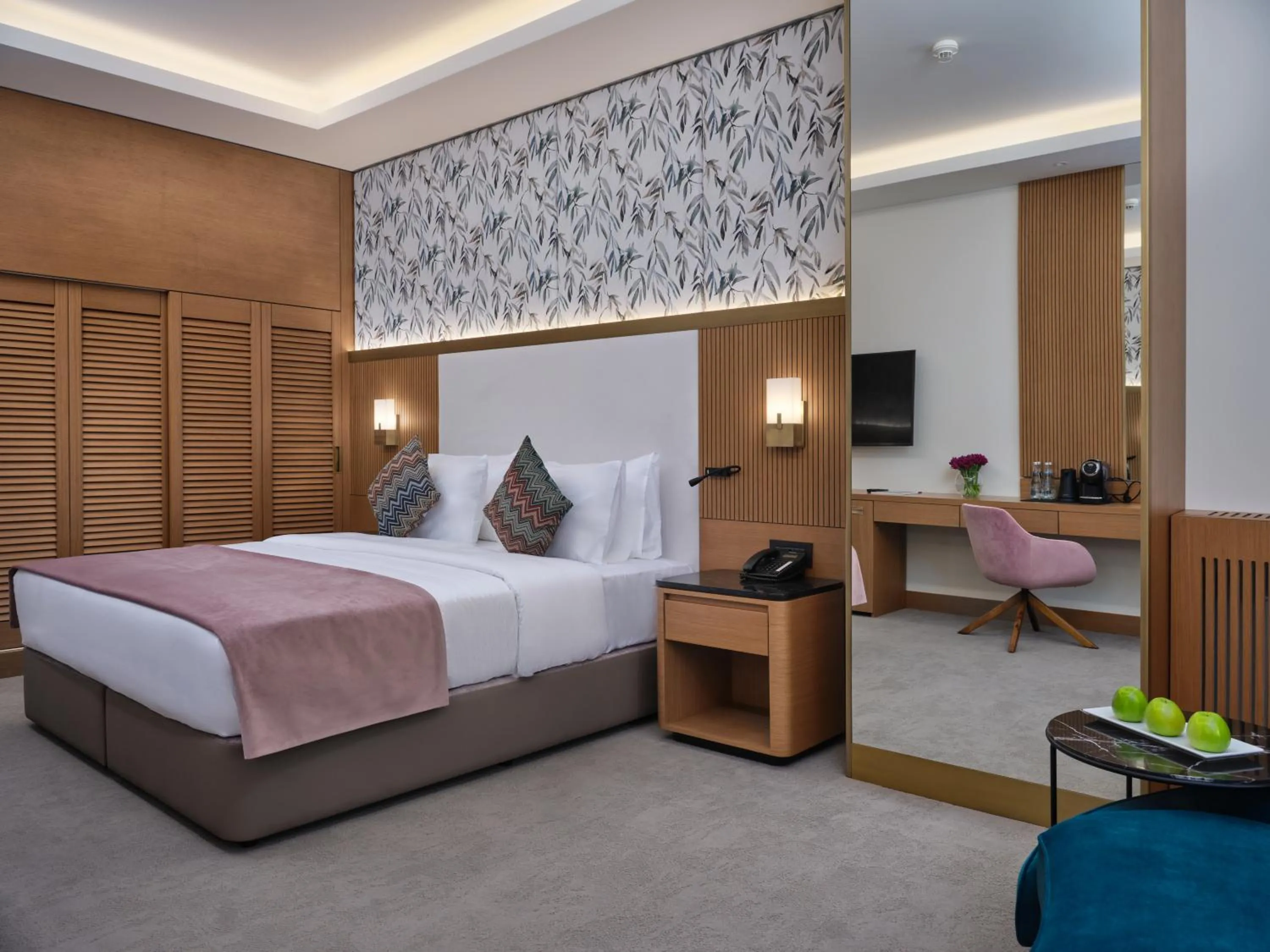 Bed in Qafqaz Riverside Hotel