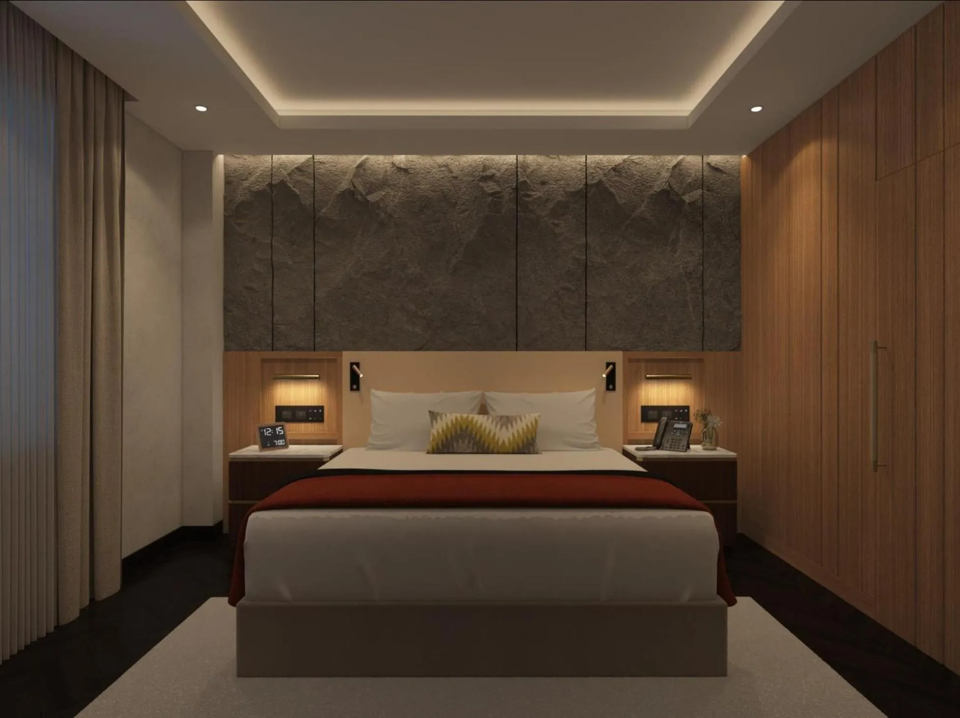 Bed in Qafqaz Riverside Hotel