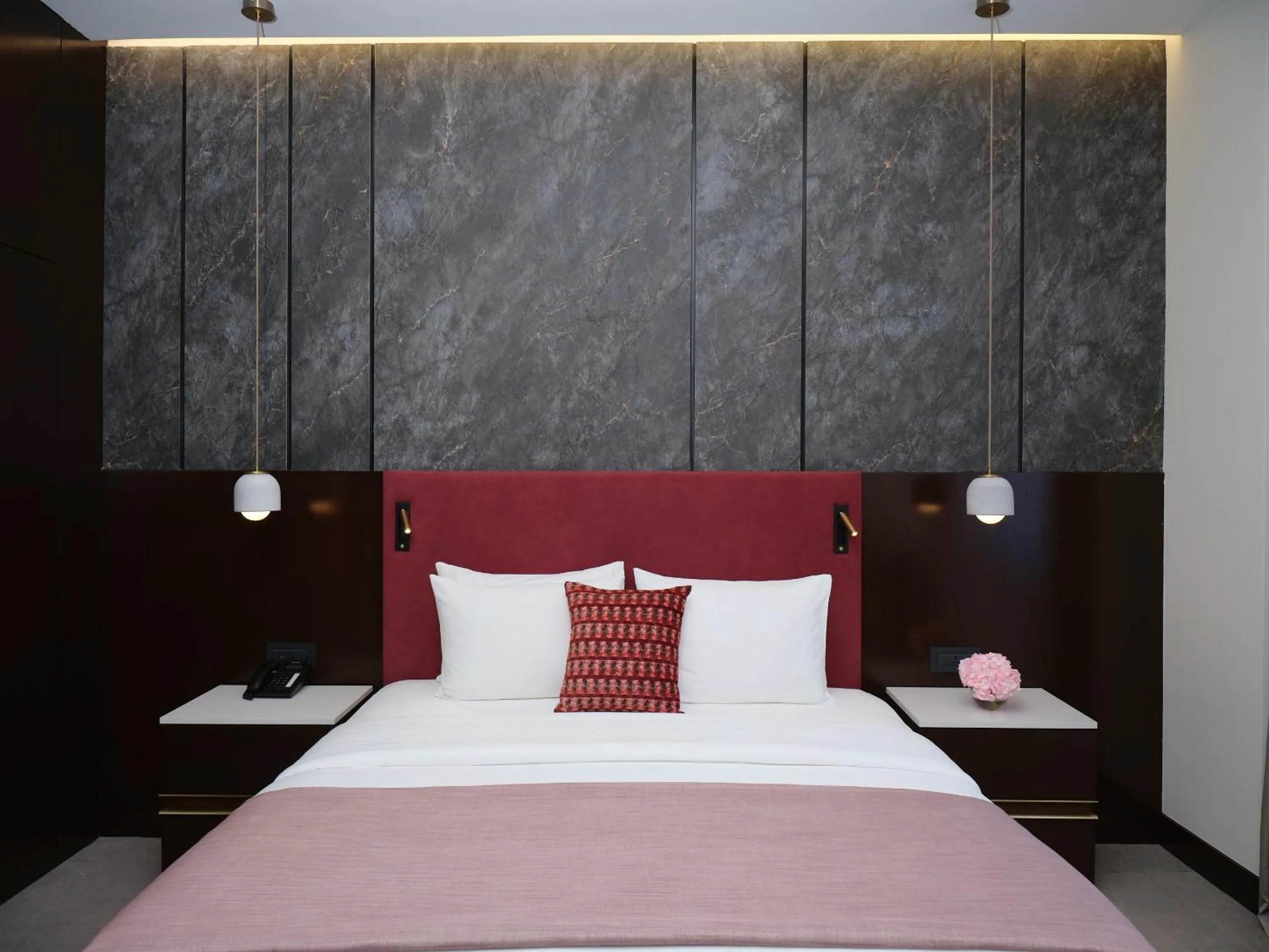 Bed in Qafqaz Riverside Hotel