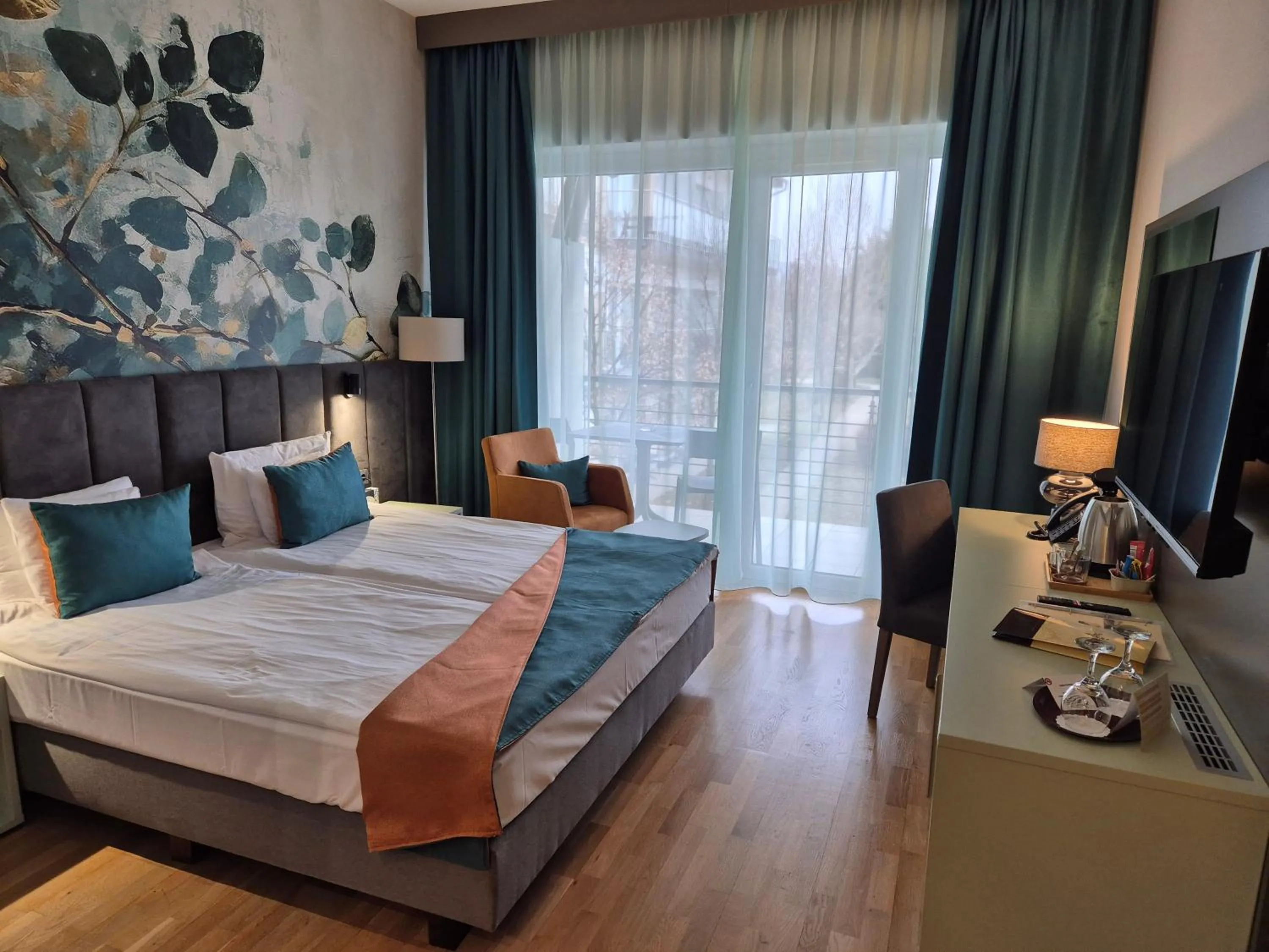 Bed in Szépia Bio and Art Hotel