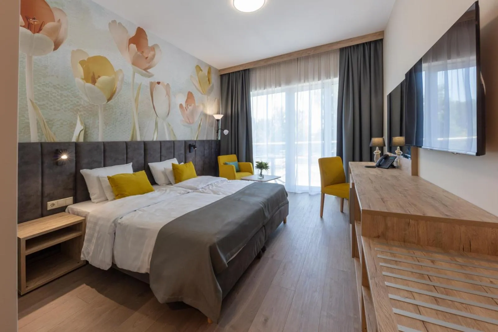 Bed in Szépia Bio and Art Hotel