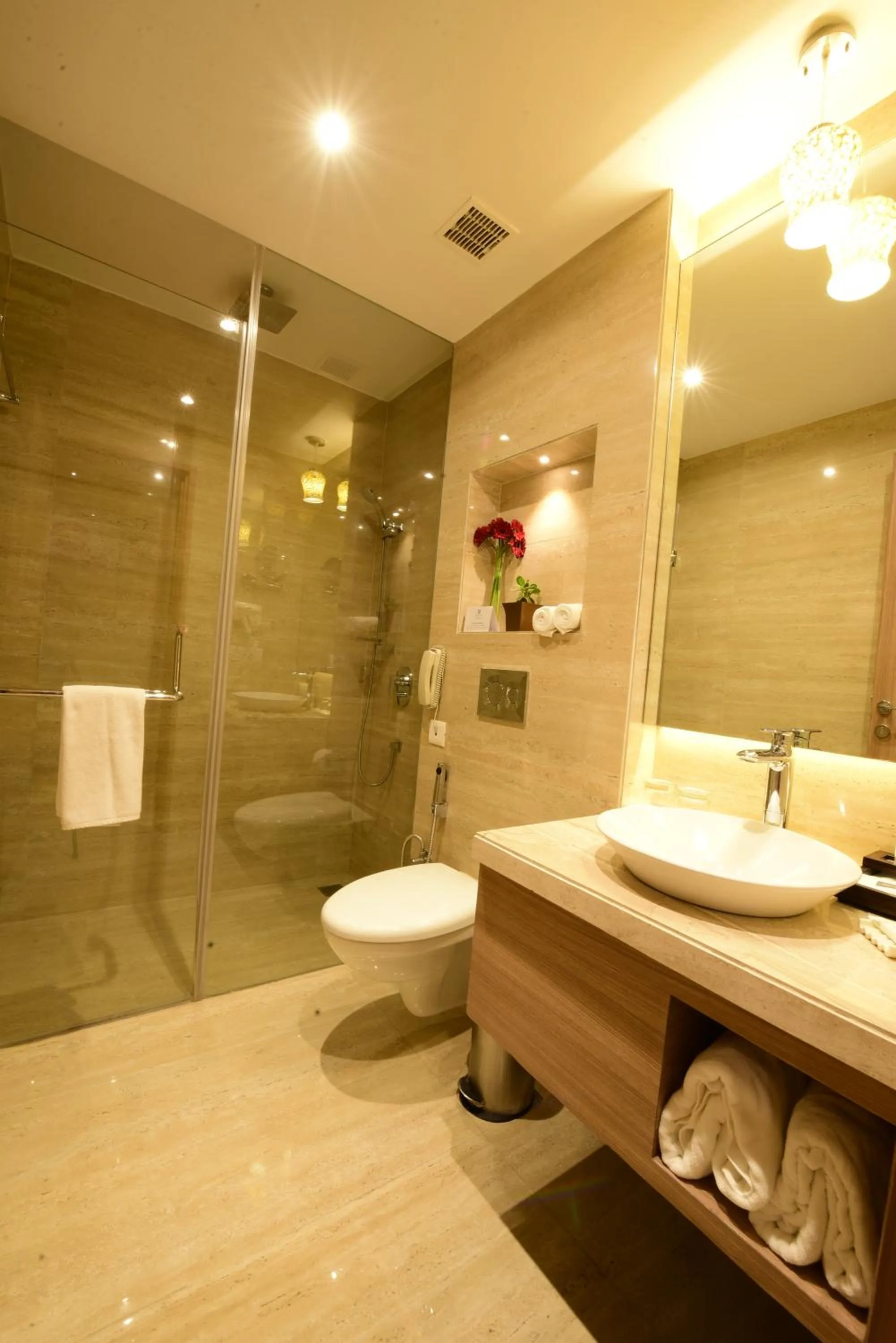 Shower in SureStay Plus by Best Western Amritsar