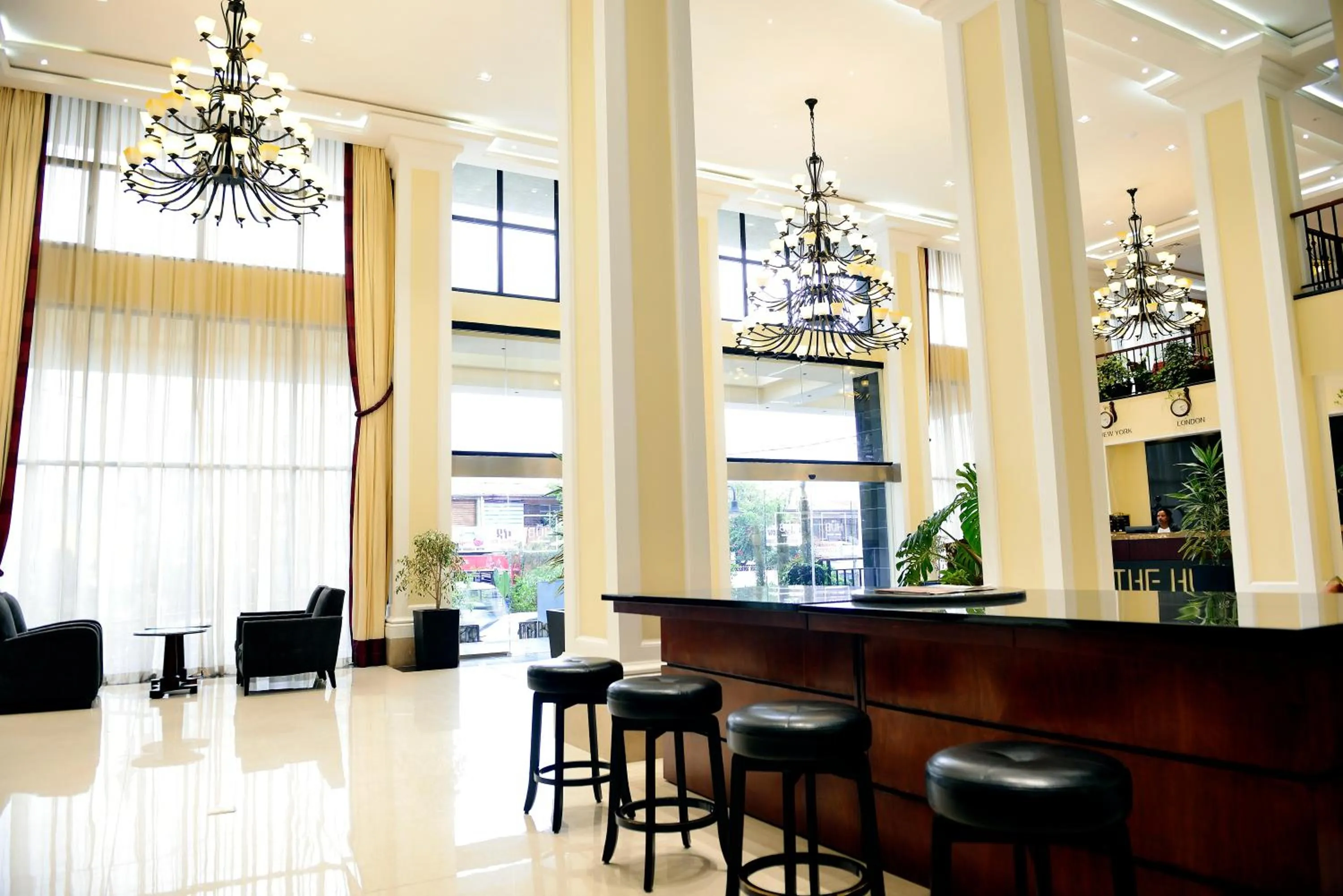 Seating area in The HUB Hotel