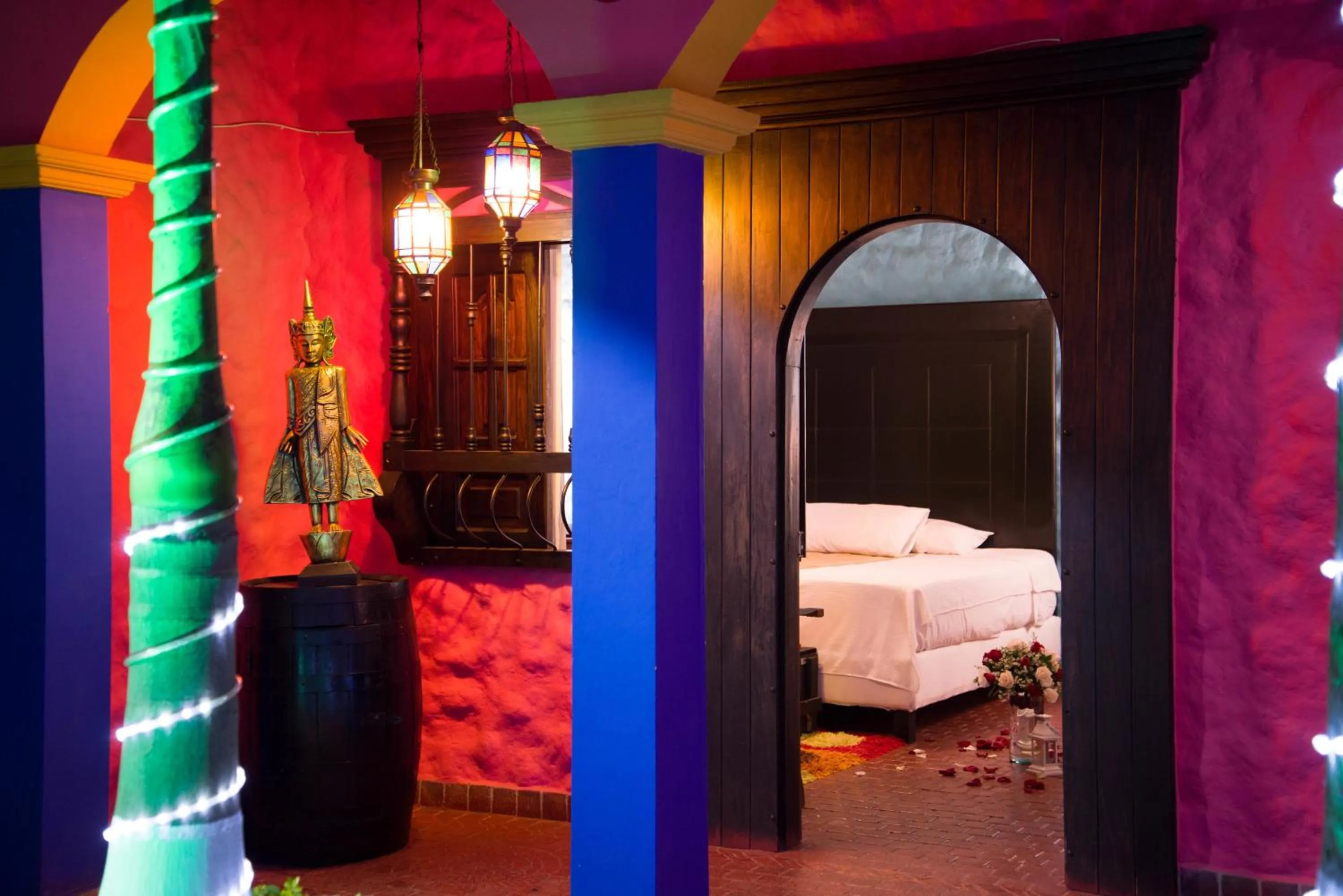 Decorative detail, Bed in Hotel San Antonio del Cerro