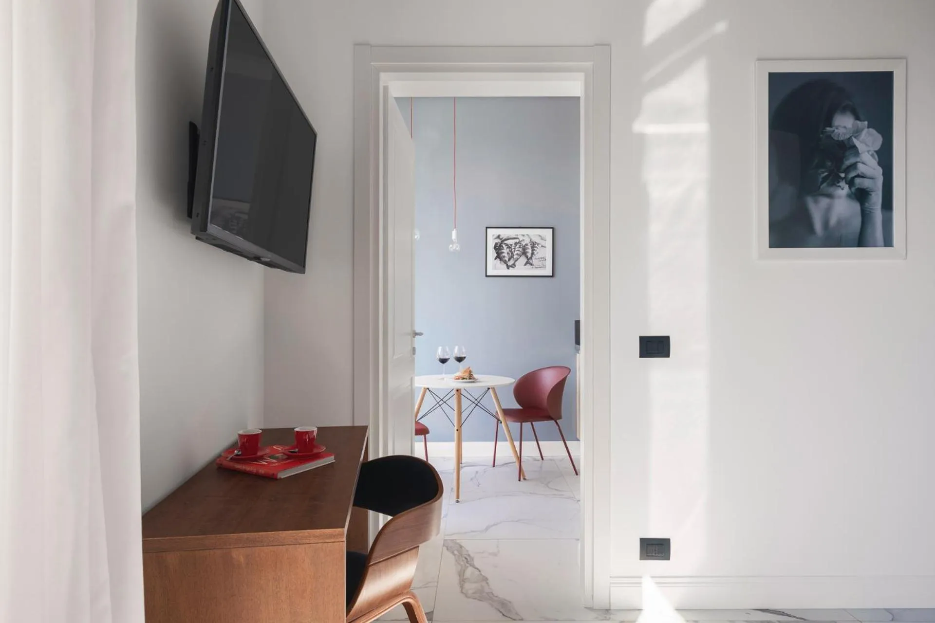 Seating area in Palazzo Sovrana Serviced Luxury Apartments