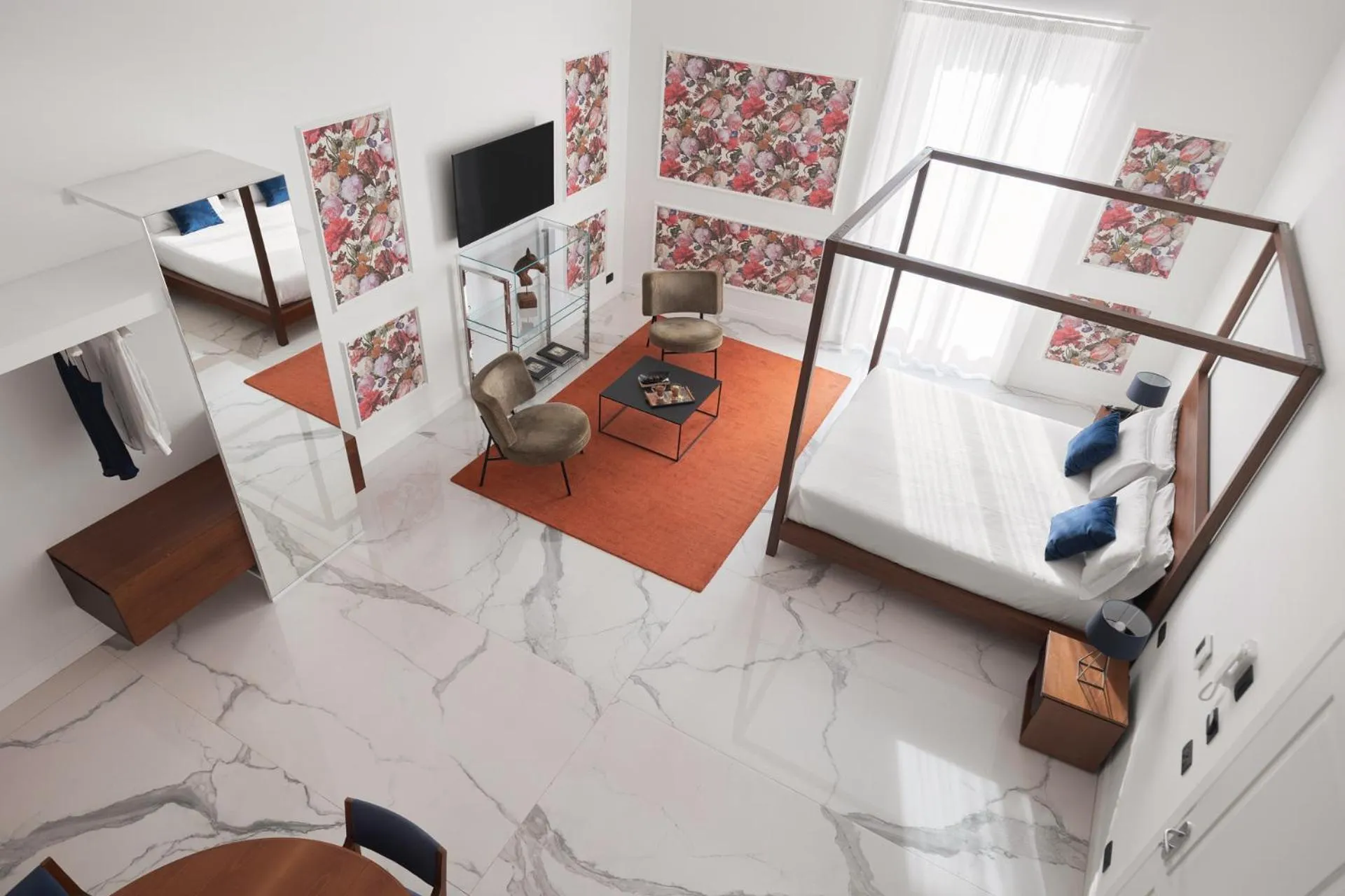 Living room in Palazzo Sovrana Serviced Luxury Apartments